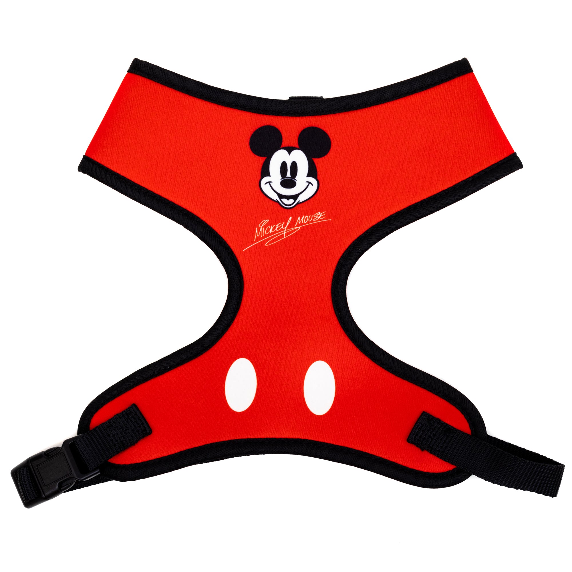 Disney Pet Harness, Mickey Mouse Smiling Face Red Black White – Buckle-Down