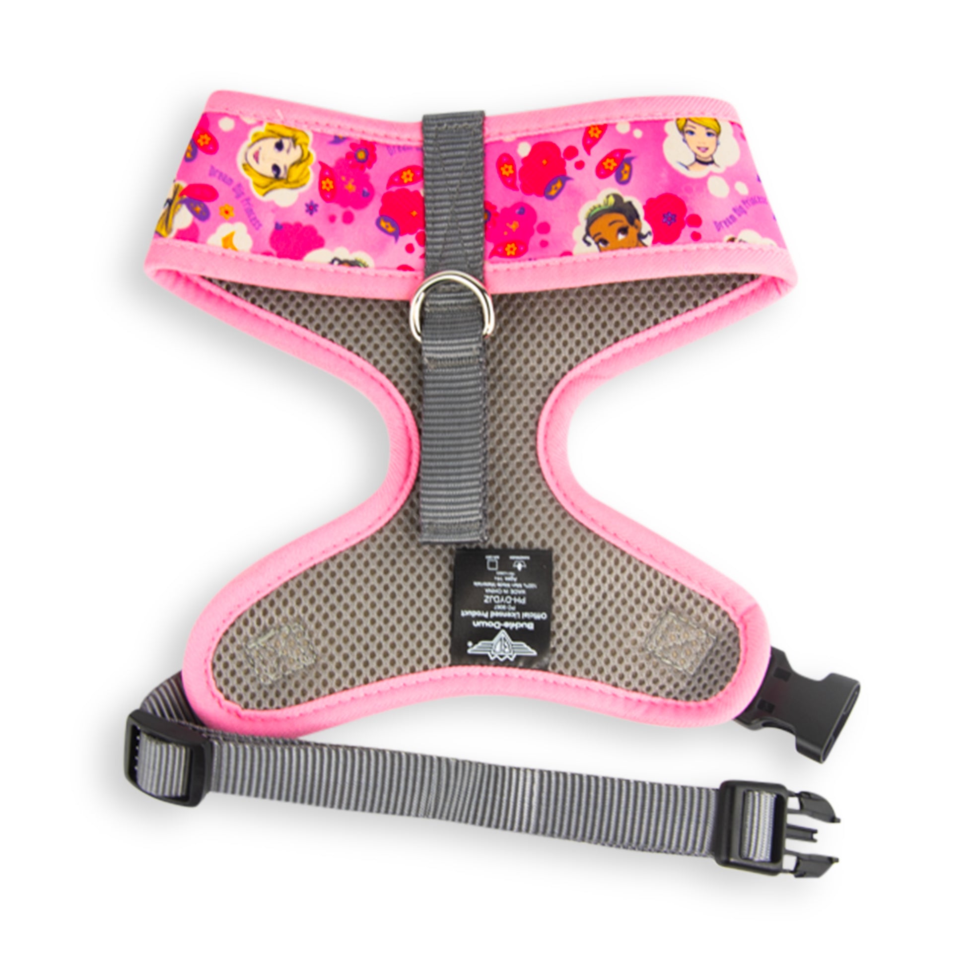 Pet Harness - Disney DREAM BIG PRINCESS Face and Icons Collage Pinks Pet Harnesses Disney