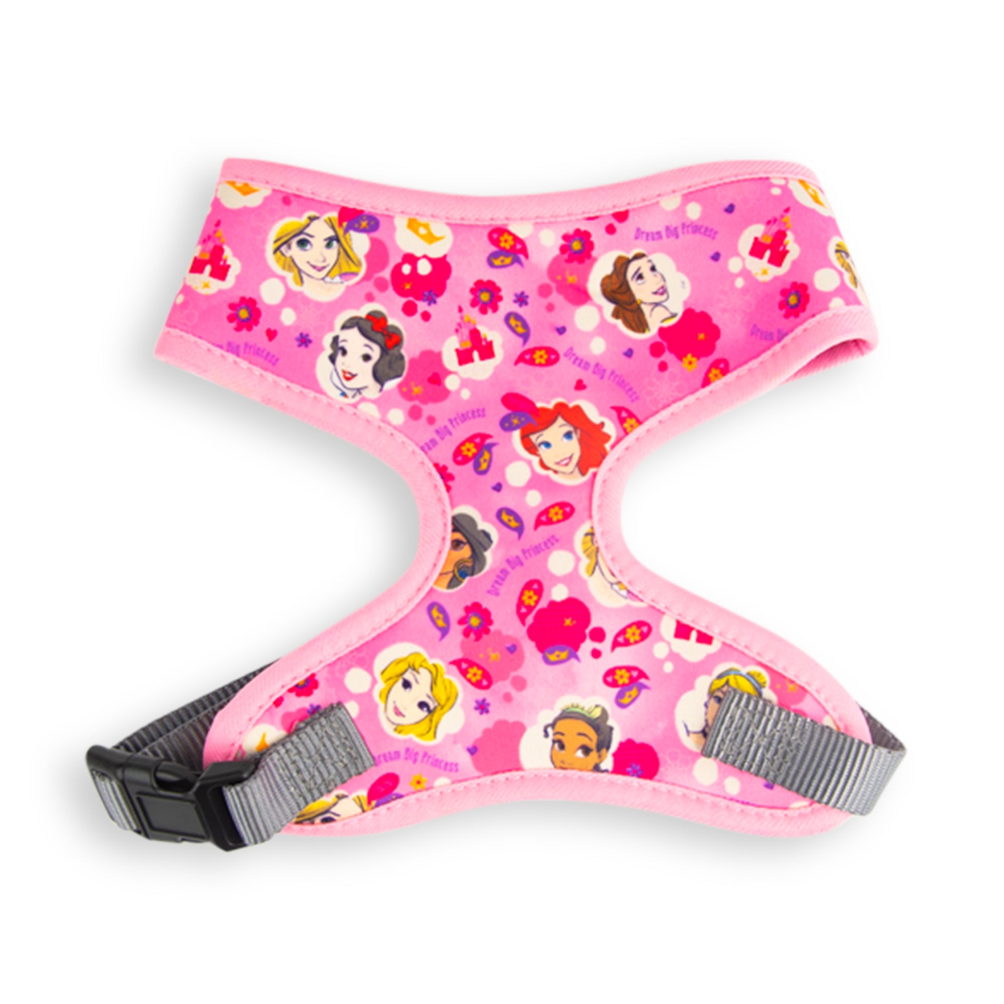 Pet Harness - Disney DREAM BIG PRINCESS Face and Icons Collage Pinks
