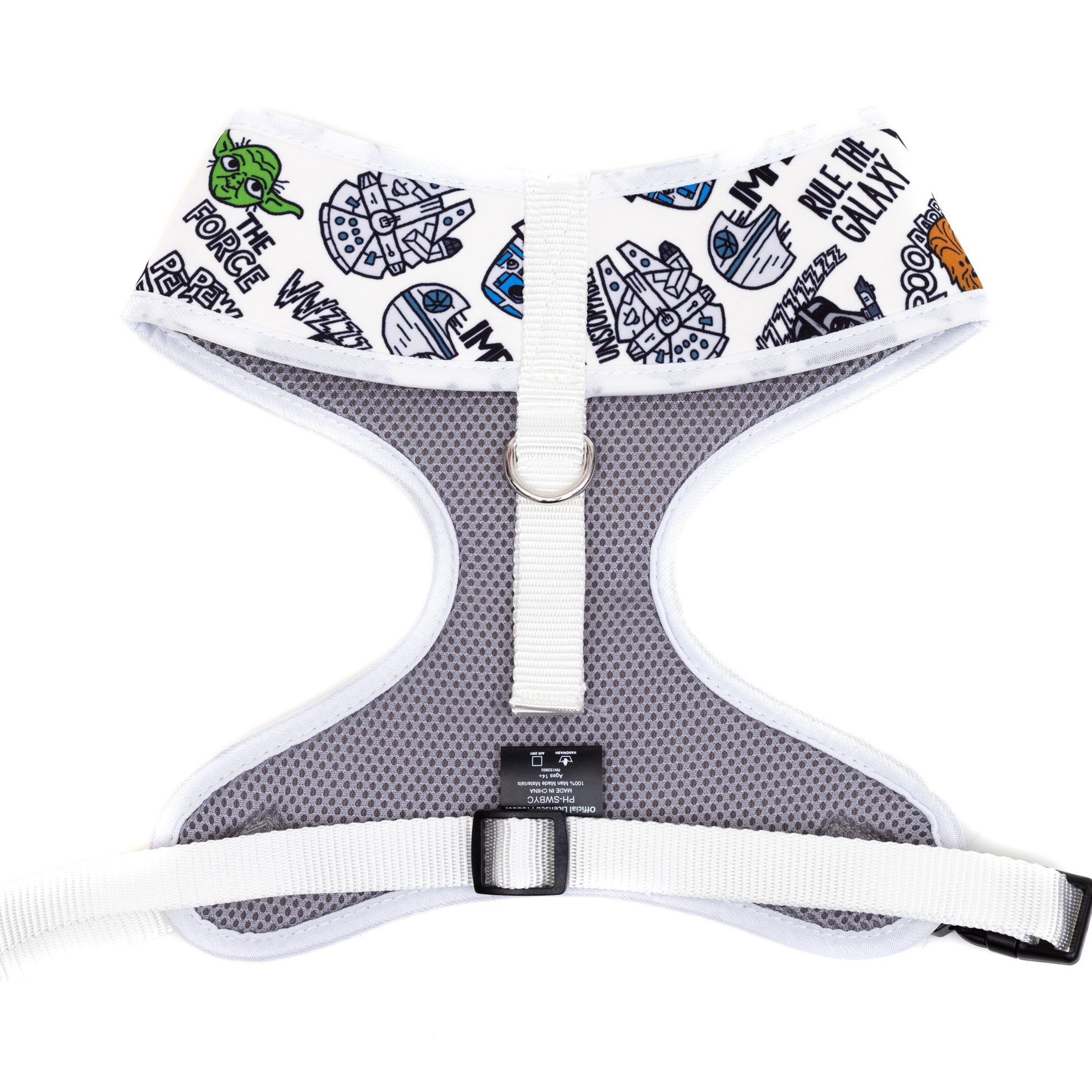 Pet Harness - Star Wars Characters and Quotes Cartoon Collage Gray Pet Harnesses Star Wars   