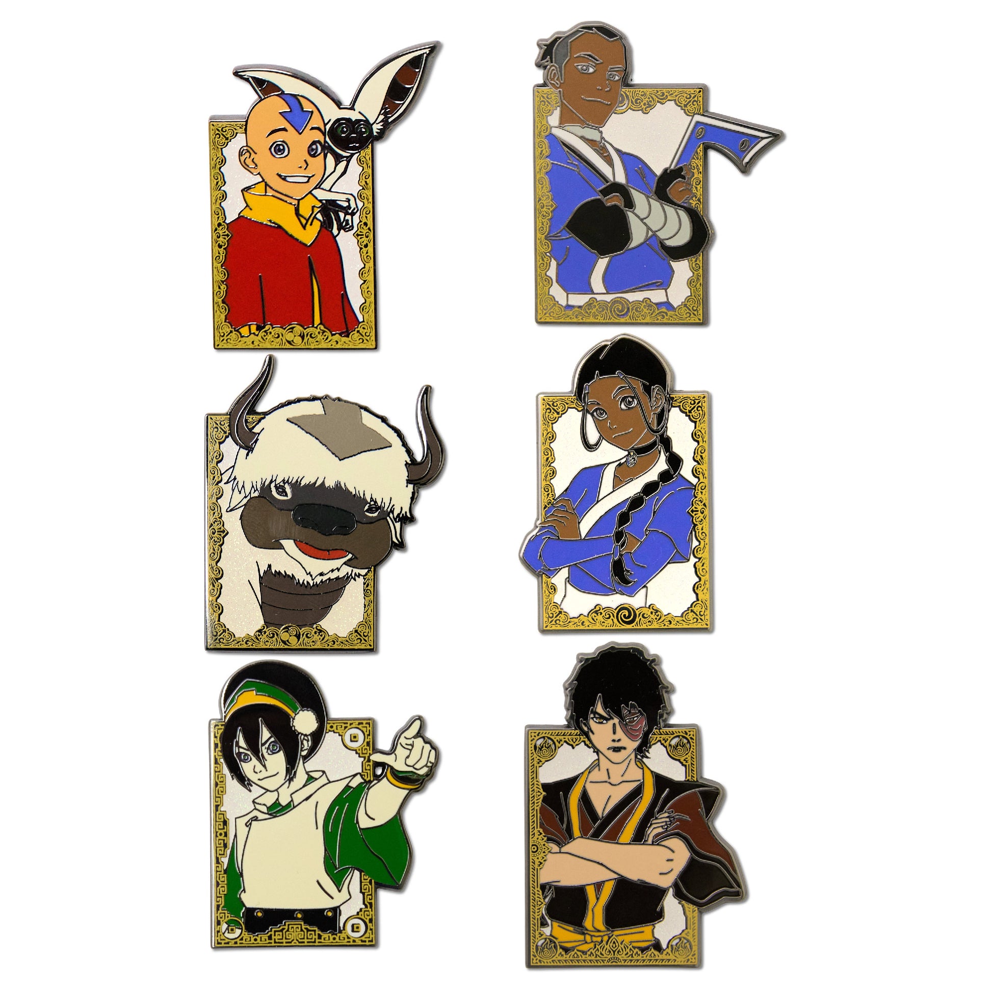 Avatar The Last Airbender Mystery Enamel Pin Blind Box Series, Aang and Momo, Appa, Katara, Sokka, Toph, or Zuko Blind Box Pins Nickelodeon