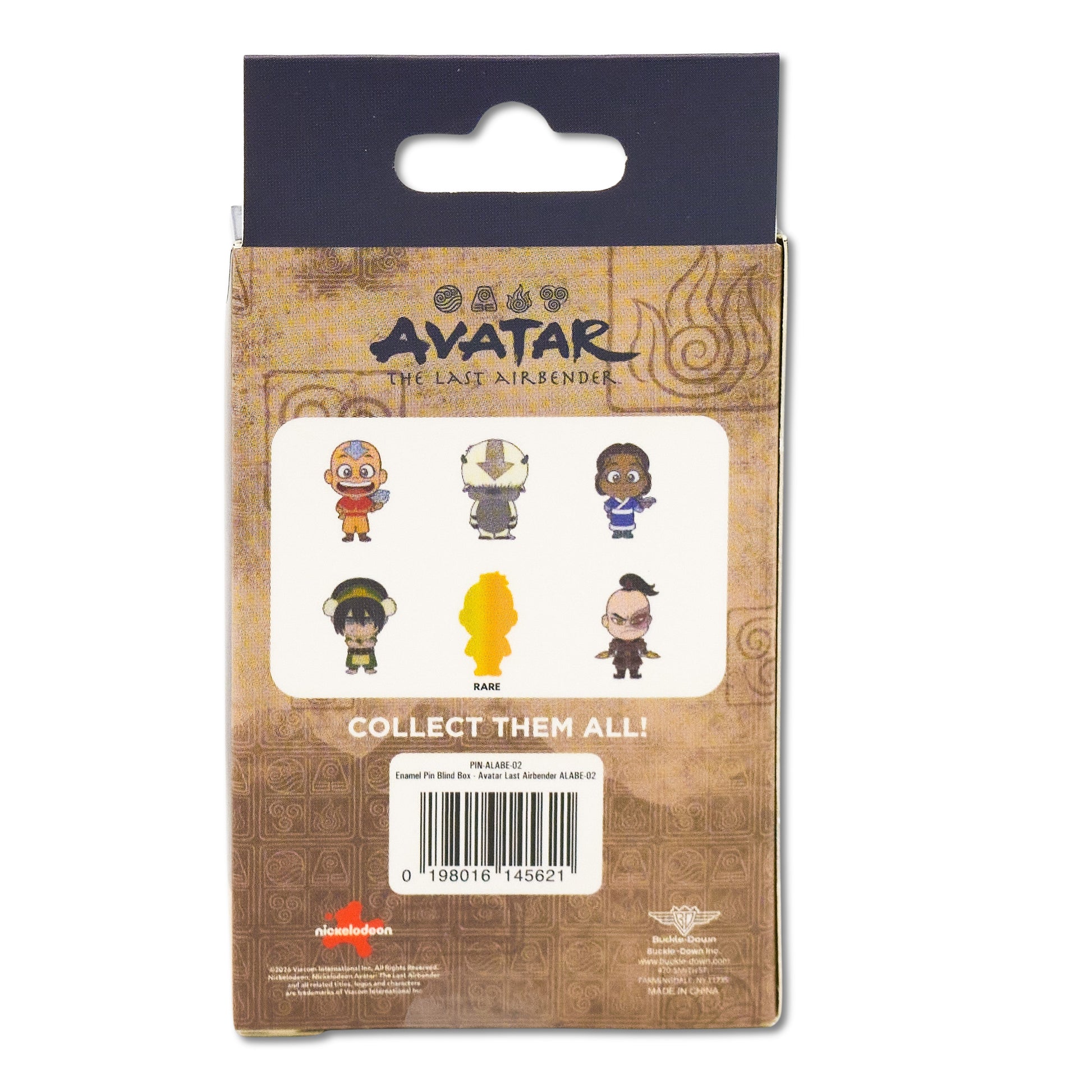 Nickelodeon Avatar: The Last Airbender Mystery Enamel Pin Blind Box Series, Aang and Momo, Appa, Katara, Sokka, Toph Beifong, or Zuko Blind Box Pins Nickelodeon
