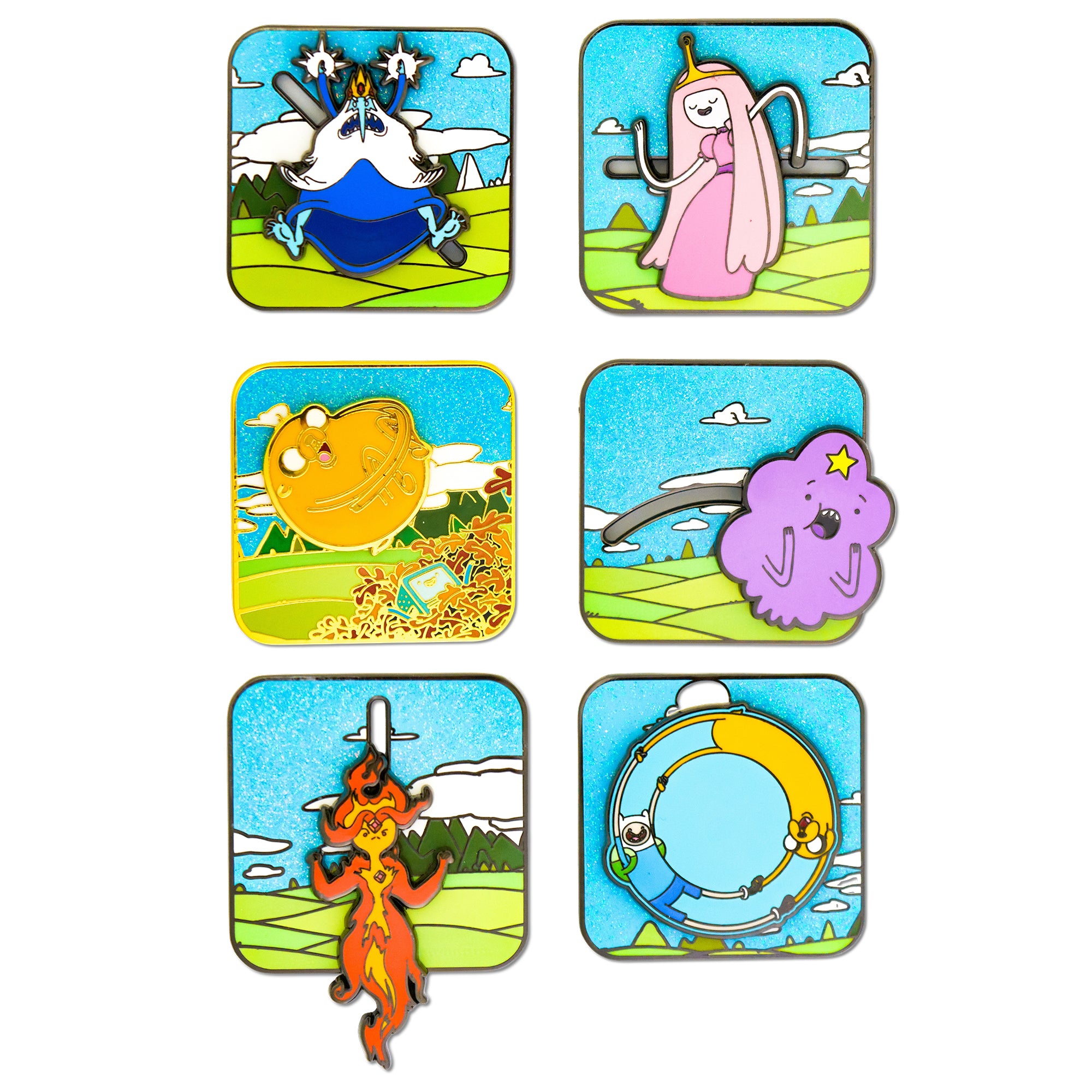 Adventure Time Interactive Mystery Enamel Pin Blind Box Series, Flame Princess, Ice King, Jake and BMO, Jake and Finn, Lumpy Space Princess, or Princess Bubblegum