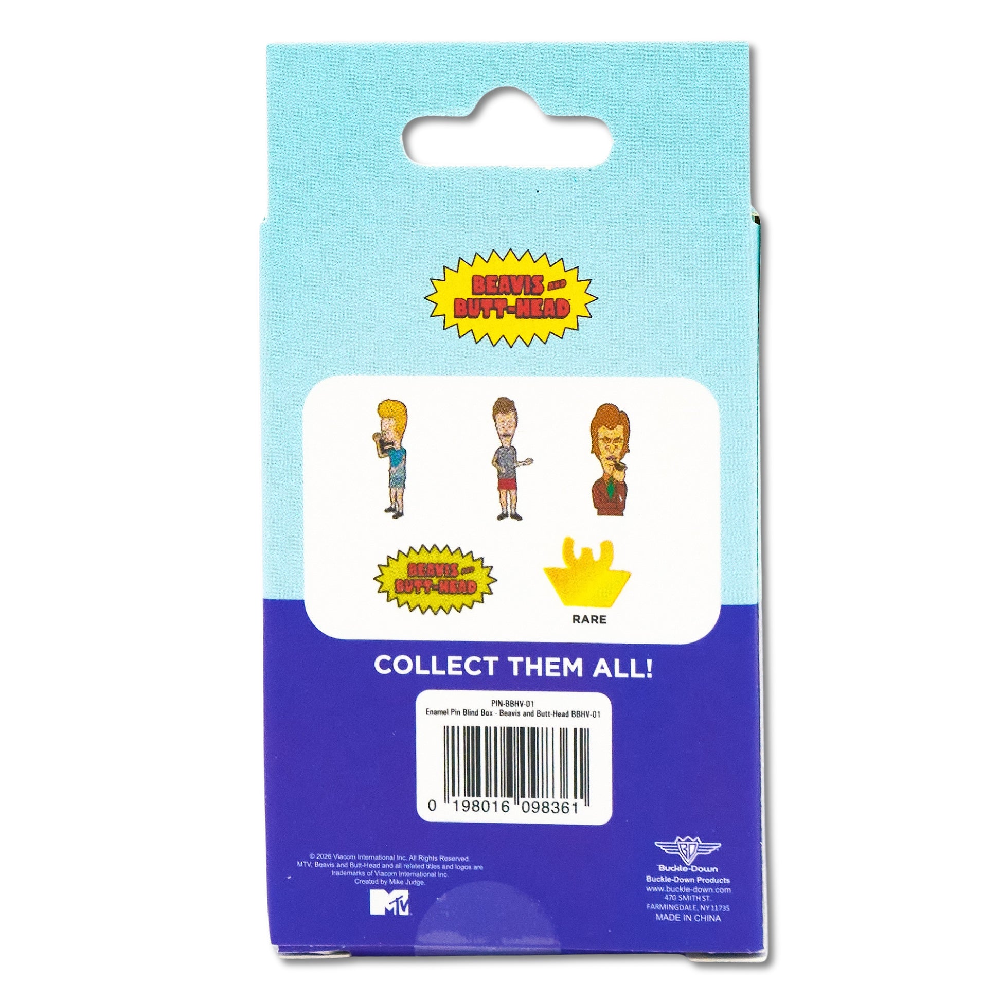 Beavis and Butt-Head Mystery Enamel Pin Blind Box Series, Title Logo, Burger World, Beavis, Butt-Head, or Butt-Head Pipe Blind Box Pins MTV