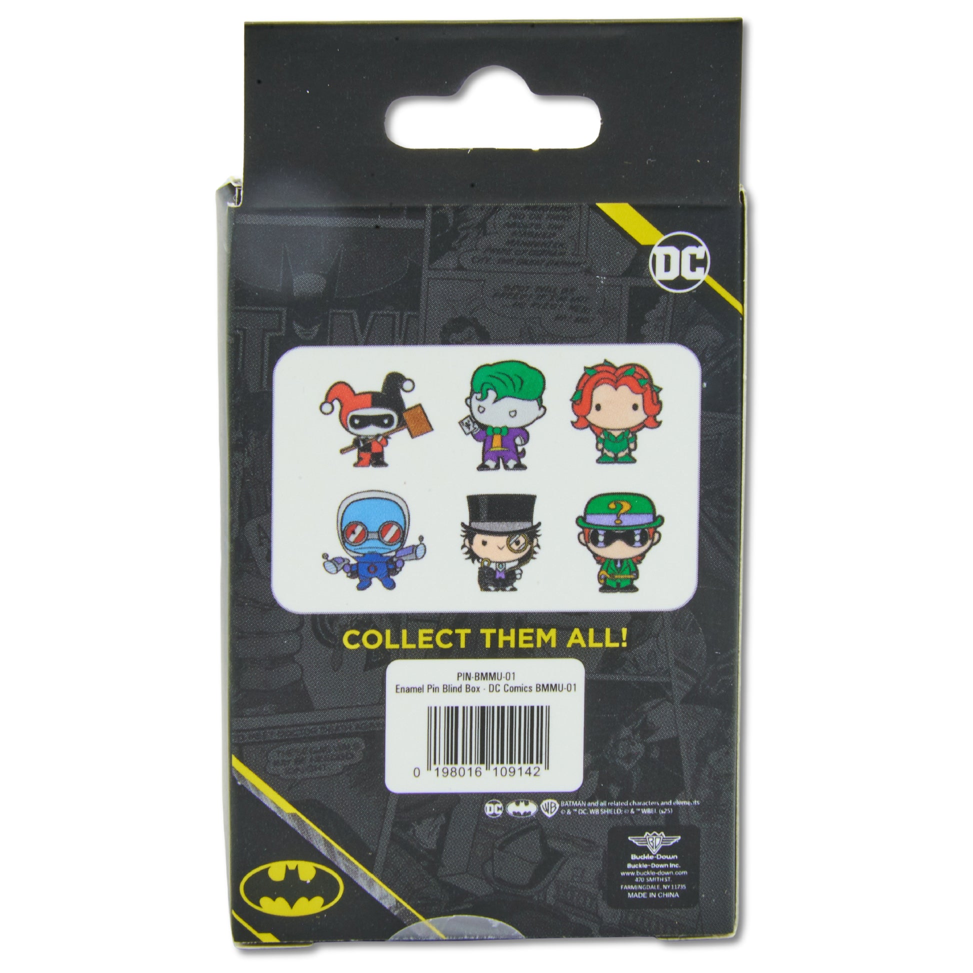 DC Comics Chibi Villains Mystery Enamel Pin Blind Box Series, Penguin, Riddler, Poison Ivy, Mr. Freeze, Harley Quinn, or Joker Blind Box Pins DC Comics