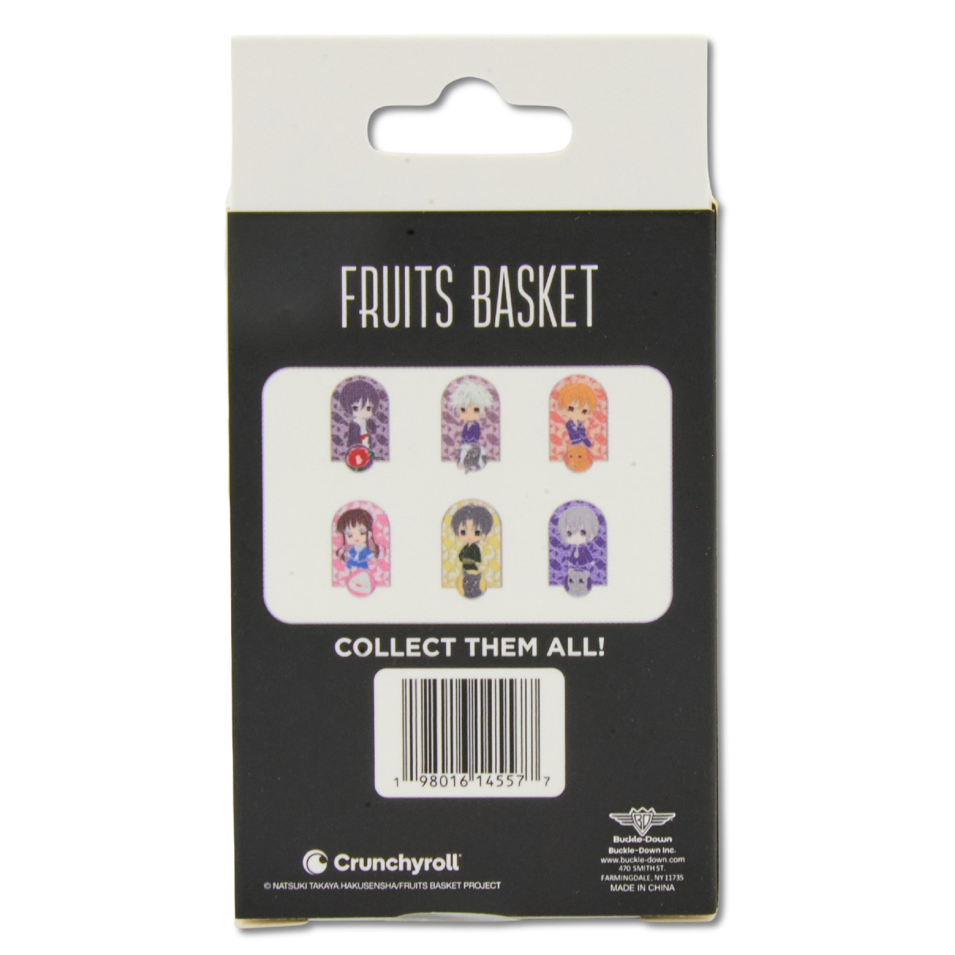 Fruits Basket Mystery Enamel Pin Blind Box Series, Akito Sohma and Camelia Flower, Hatsuharu Sohma and Ox, Kyo Sohma and Cat, Shigure Sohma and Dog, Tohru Honda and Rice Ball, or Yuki Sohma and Rat Blind Box Pins Fruits Basket