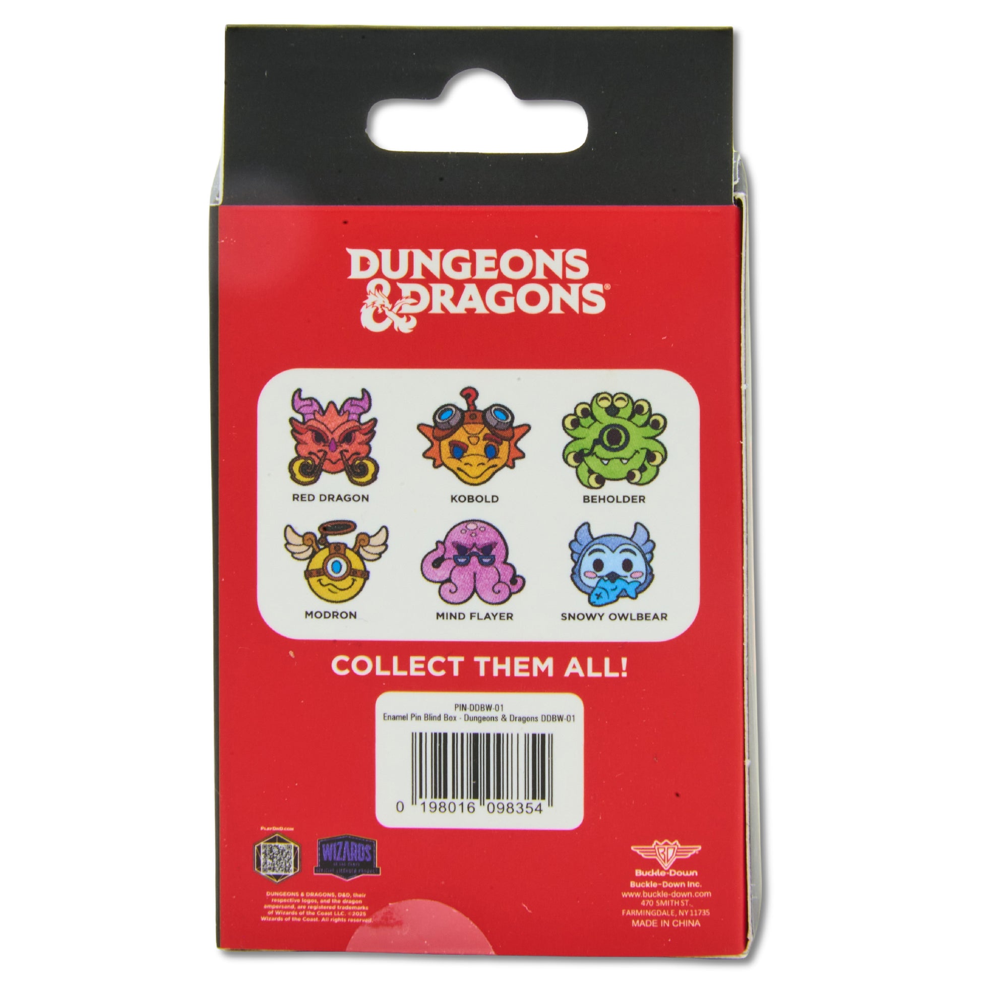 Dungeons & Dragons Mystery Enamel Pin Blind Box Series, Modron, Beholder, Snowy OwlBear, Kobold, Mind Flayer, or Red Dragon Blind Box Pins Dungeons & Dragons