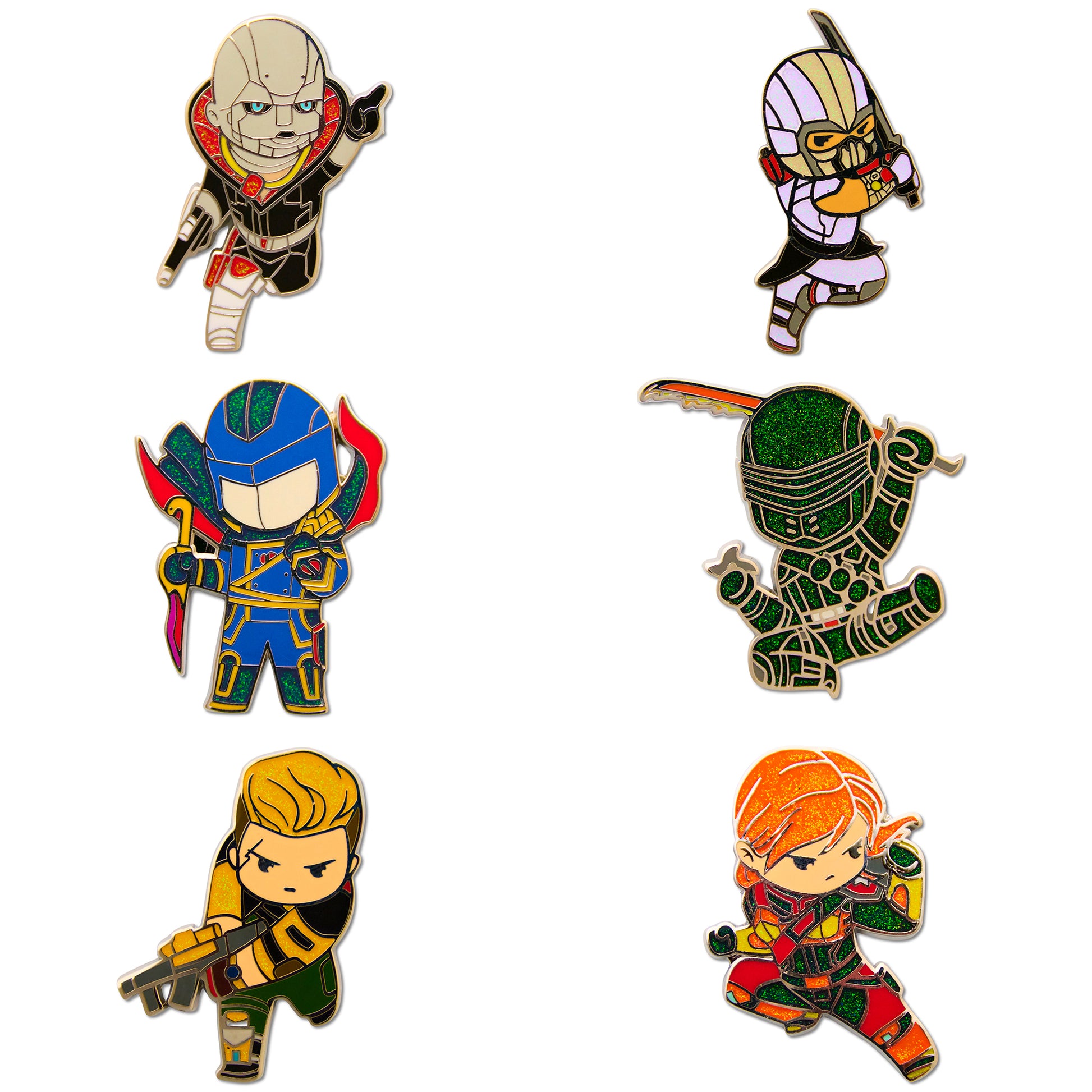 GI Joe Chibi Mystery Enamel Pin Blind Box Series, Storm Shadow, Cobra Command, Destro, Duke, Scarlett, or Snake Eyes Blind Box Pins GI Joe