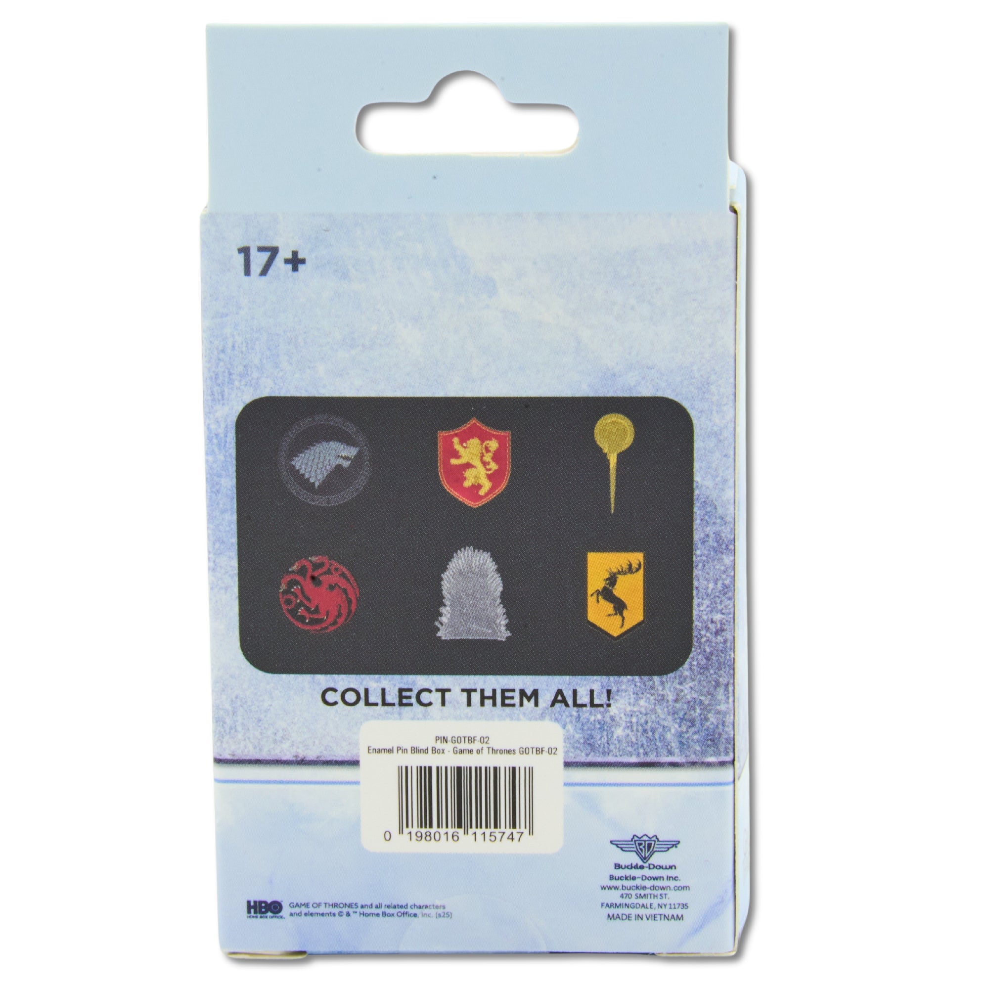 Game of Thrones Mystery Enamel Pin Blind Box Series, Iron Throne, Targaryen Sigil, Hand of the King, Baratheon Sigil, Stark Sigil, or Lannister Sigil Blind Box Pins Game of Thrones