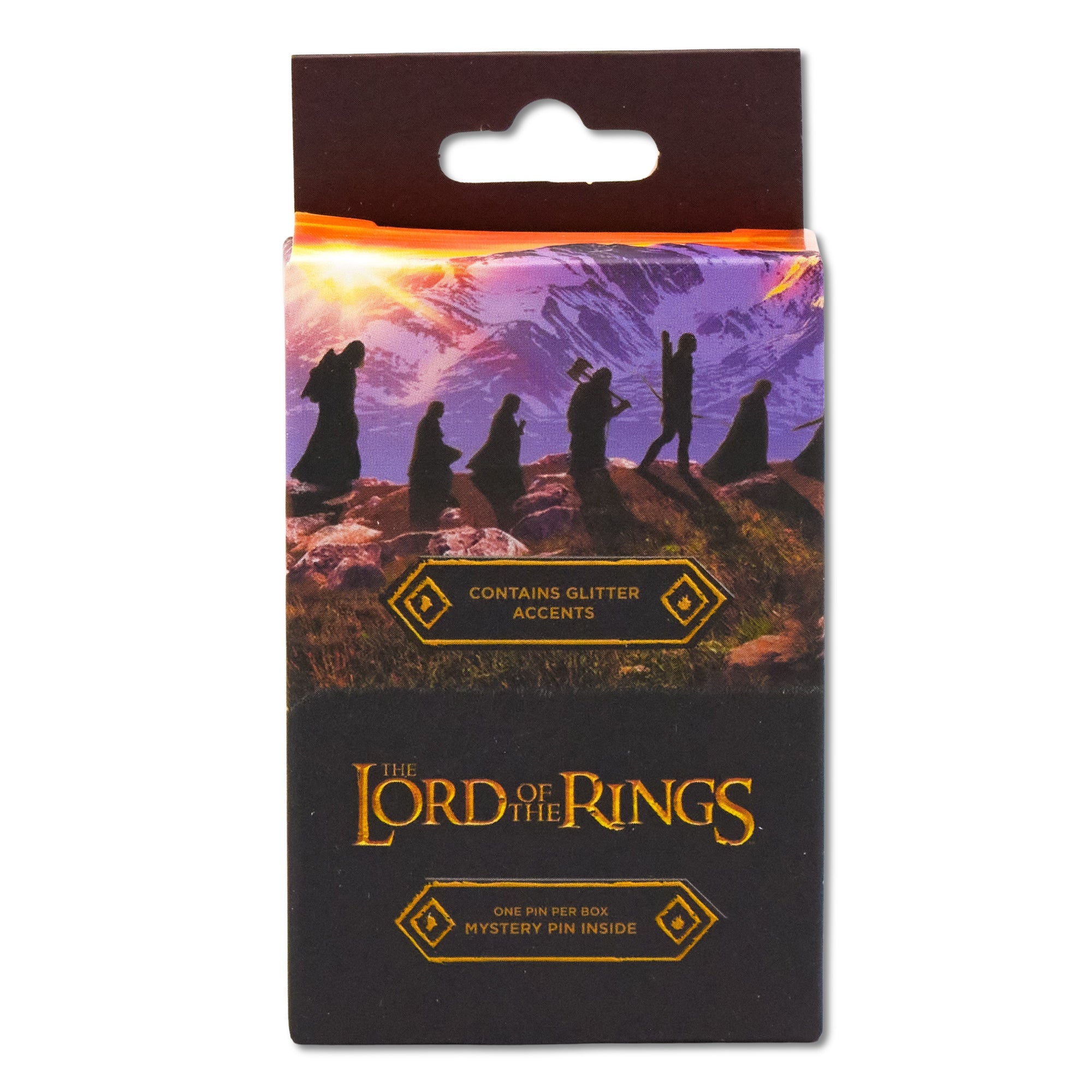 The Lord of the Rings Stained Glass Mystery Enamel Pin Blind Box Series, Pippin, Samwise, The Witch-King of Angmar, Gandalf, Merry or Frodo