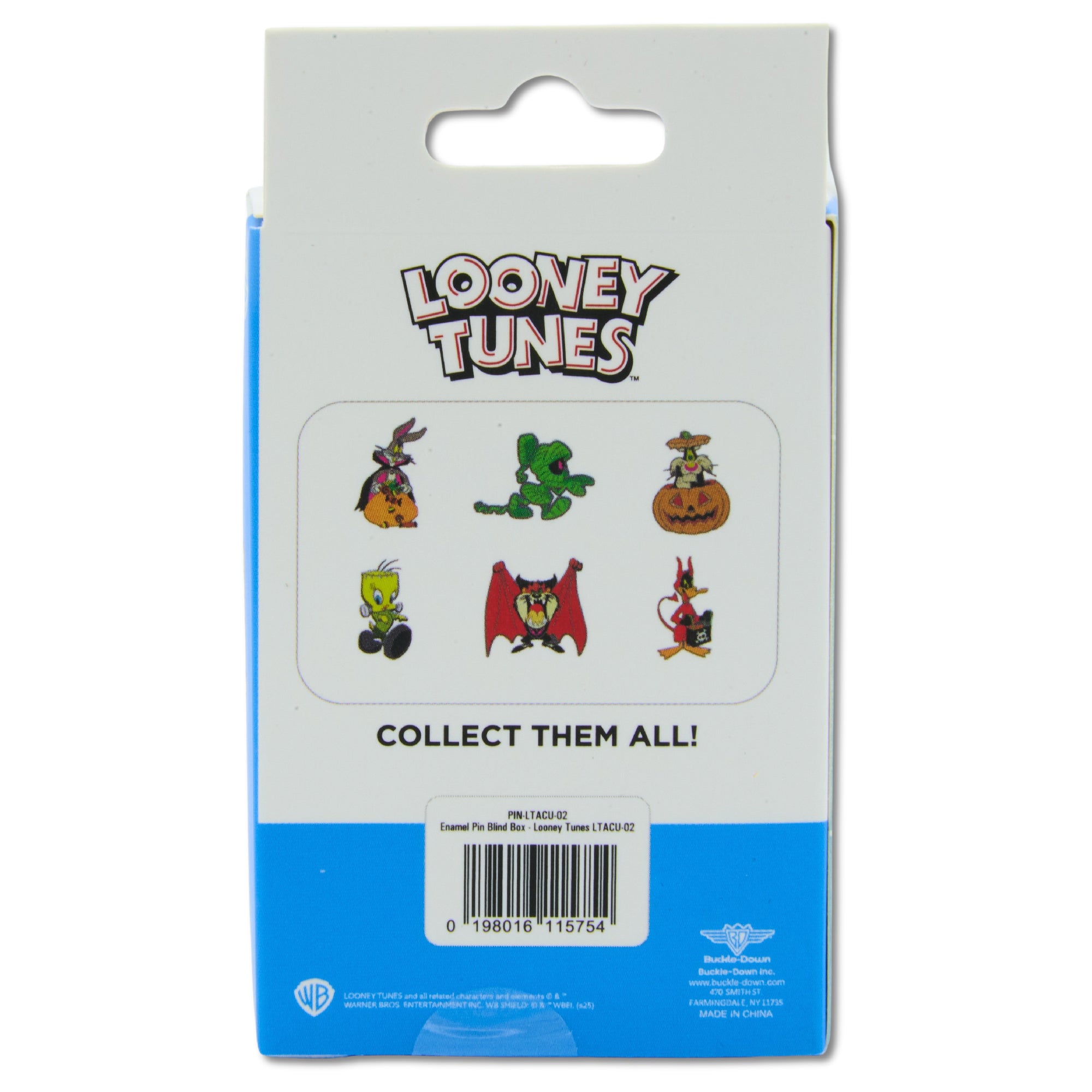 Looney Tunes Halloween Mystery Enamel Pin Blind Box Series, Marvin the Martian, Daffy Duck, Sylvester the Cat, Taz Tasmanian Devil, Tweety Bird, or Bugs Bunny Blind Box Pins Looney Tunes