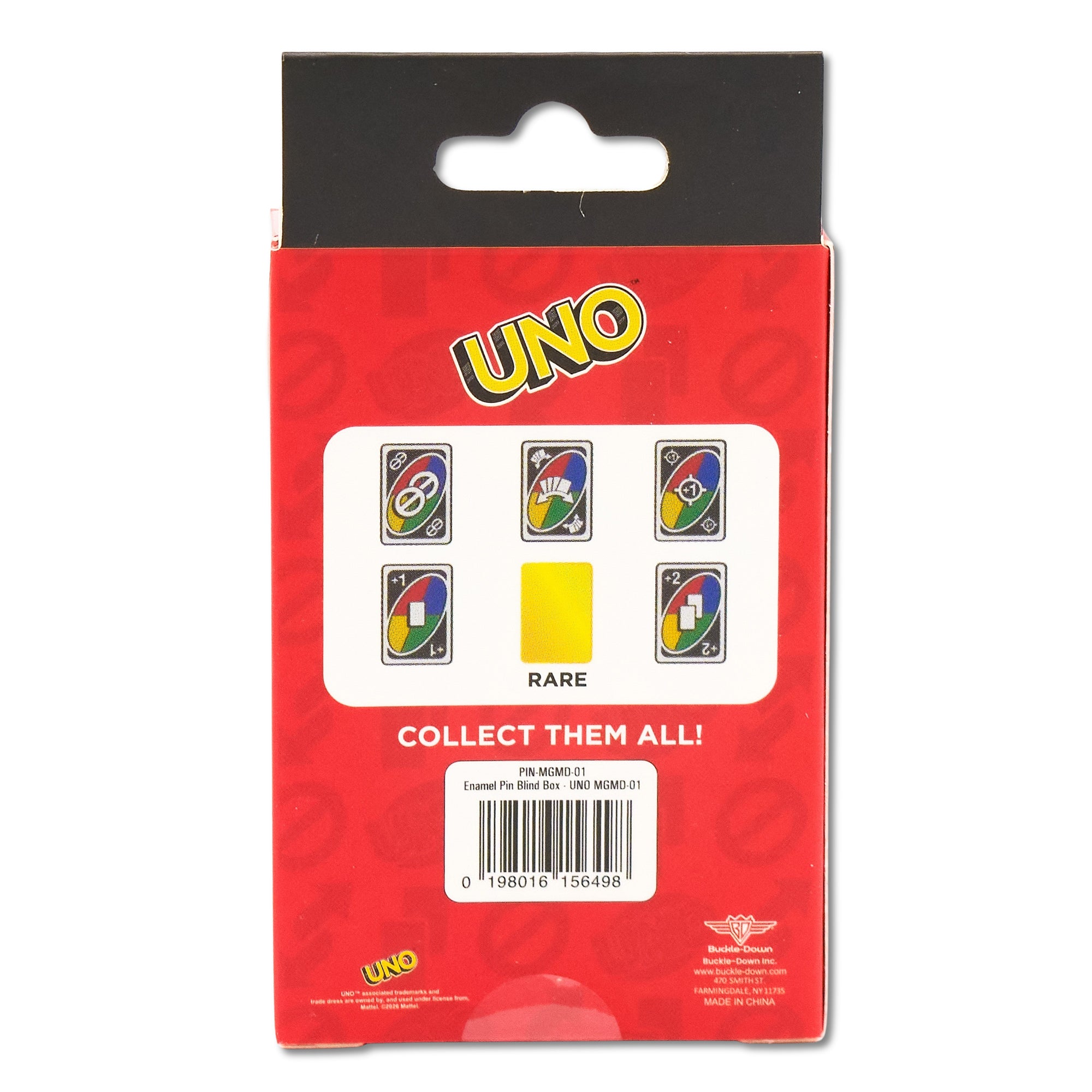 UNO Wild Action Cards Mystery Enamel Pin Blind Box Series, Draw One, Skip Two, Draw Two, Targeted Draw One, Forced Swap, or Reverse