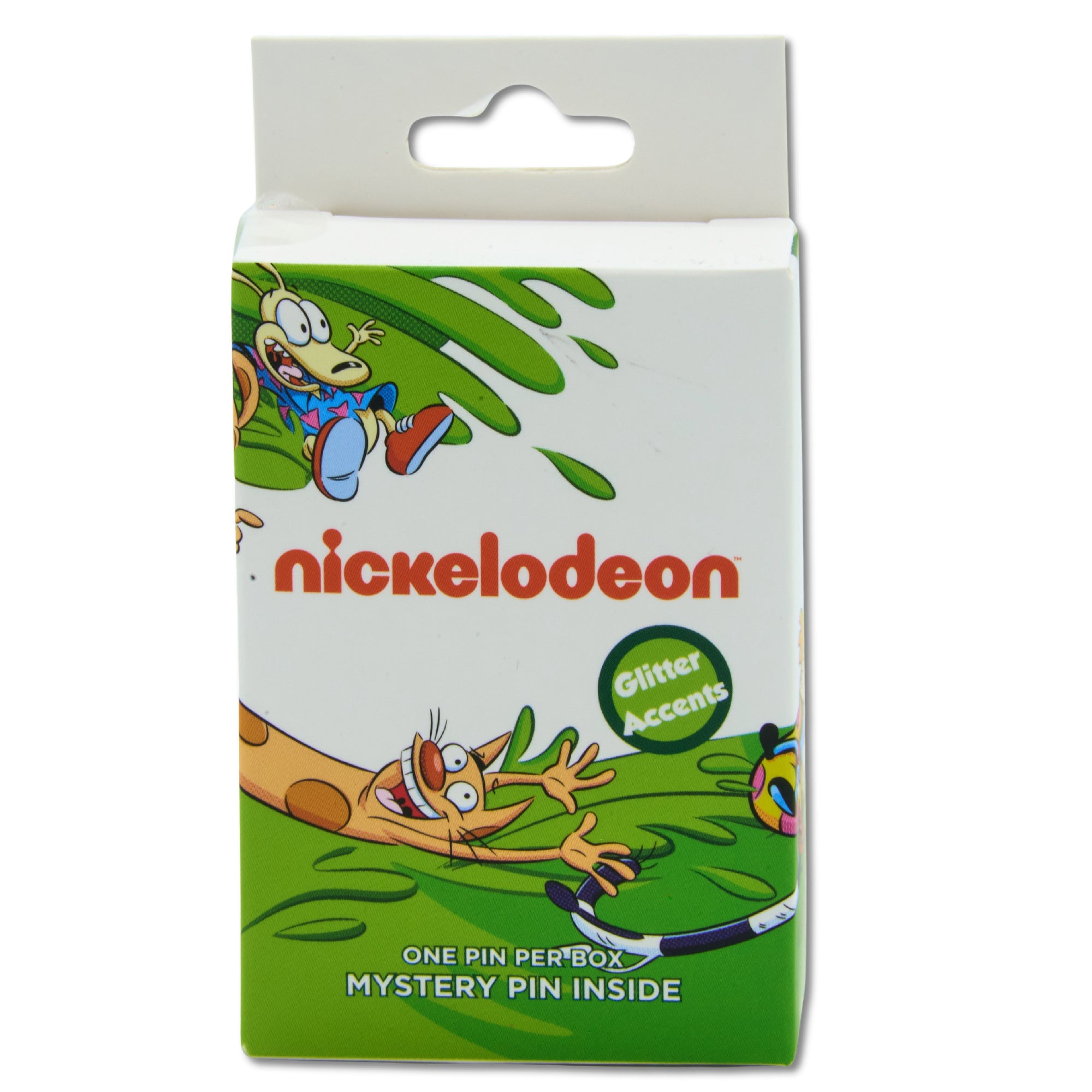 Nickelodeon Show Title Logos Mystery Enamel Pin Blind Box Series, SpongeBob SquarePants, Rugrats, CatDog, Invader Zim, Hey Arnold, or Rockos Modern Life Blind Box Pins Nickelodeon