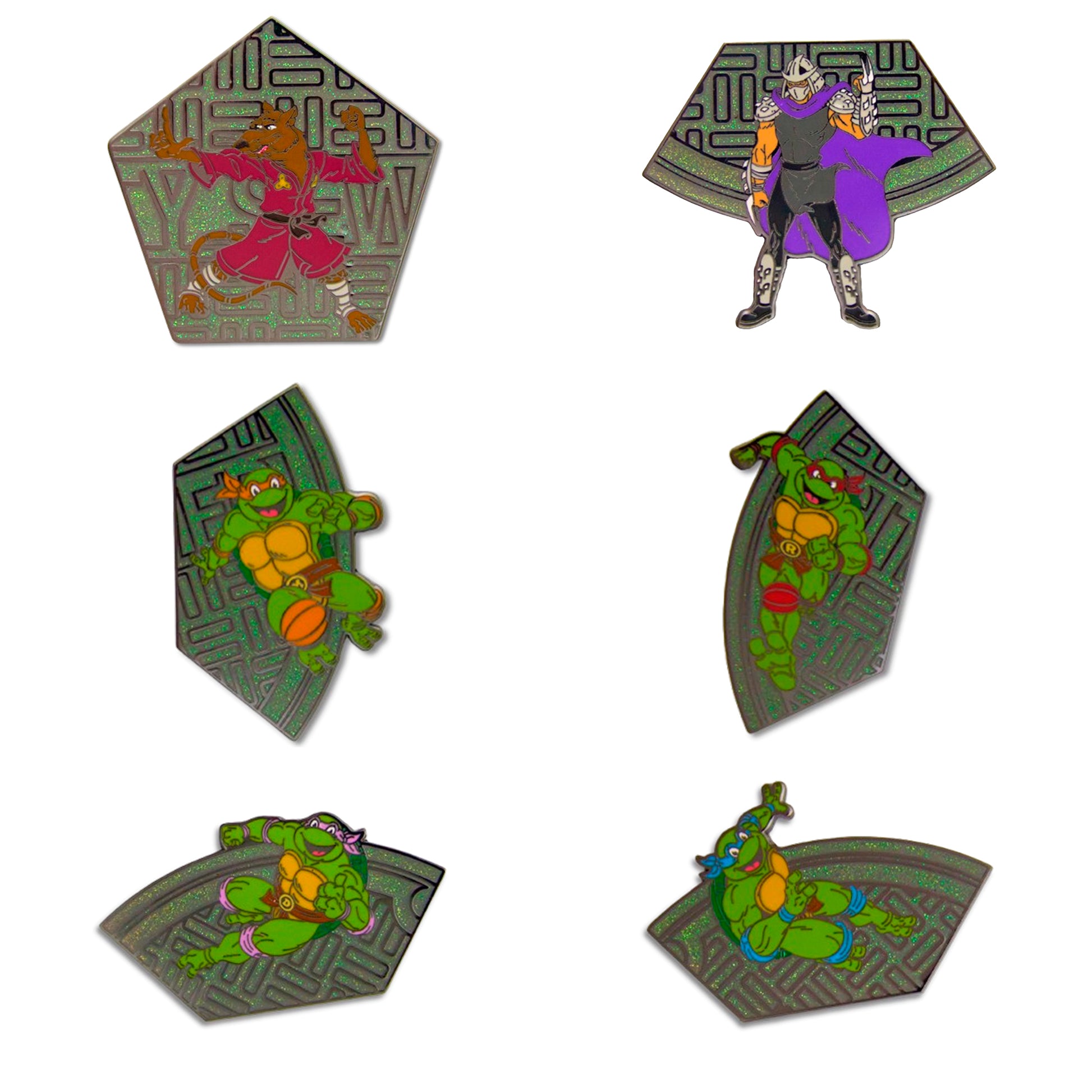 Teenage Mutant Ninja Turtles Sewer Cap Puzzle Mystery Enamel Pin Blind Box Series, Shredder, Raphael, Michaelangelo, Donatello, Leonardo, or Splinter Blind Box Pins Teenage Mutant Ninja Turtles