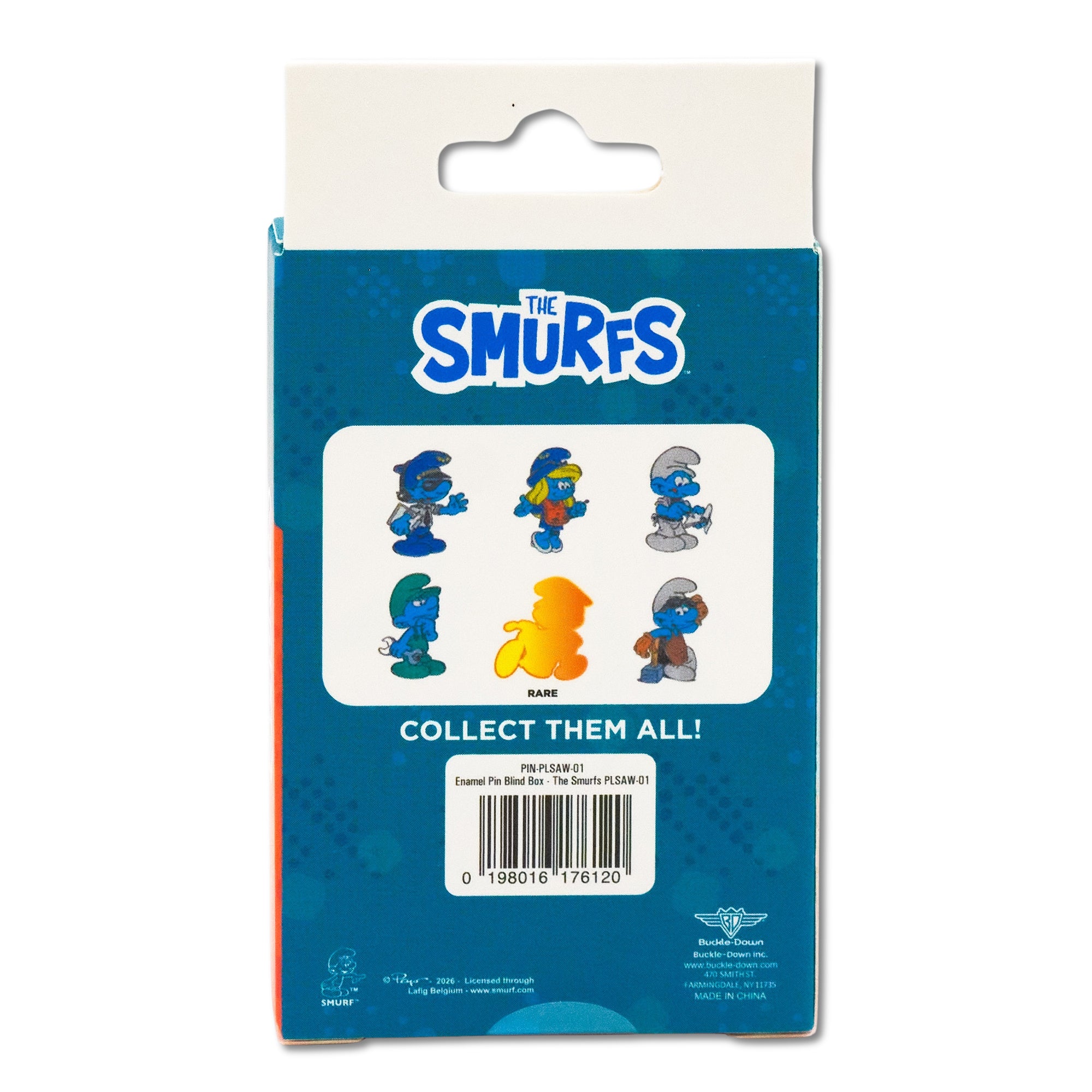 The Smurfs Working Mystery Enamel Pin Blind Box Series, Pilot, Blacksmith, Mechanic, Postman, Waiter, or Hostess