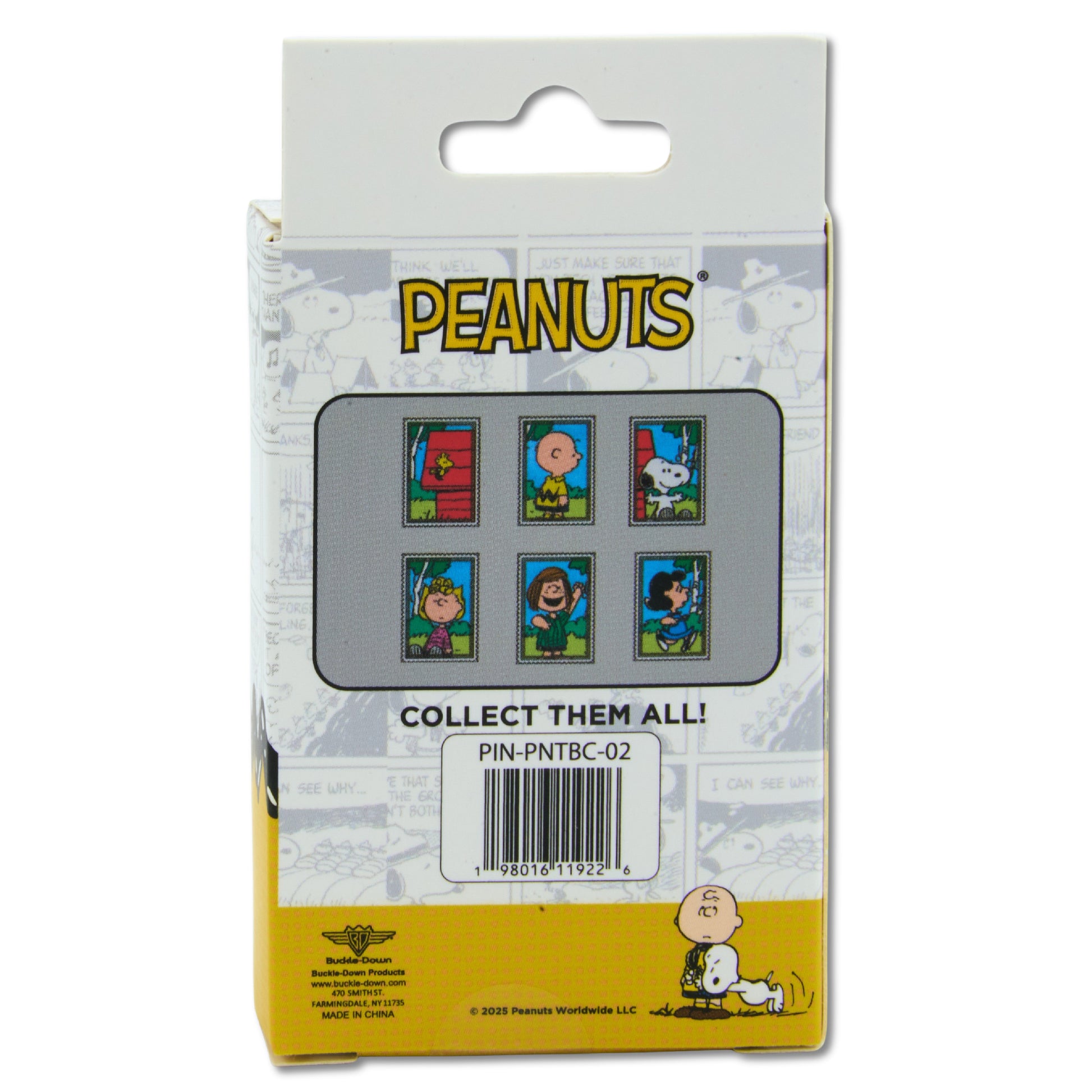 Peanuts Post Stamp Mystery Enamel Pin Blind Box Series, Charlie Brown, Lucy, Peppermint Patty, Sally, Snoopy or Woodstock Blind Box Pins Peanuts
