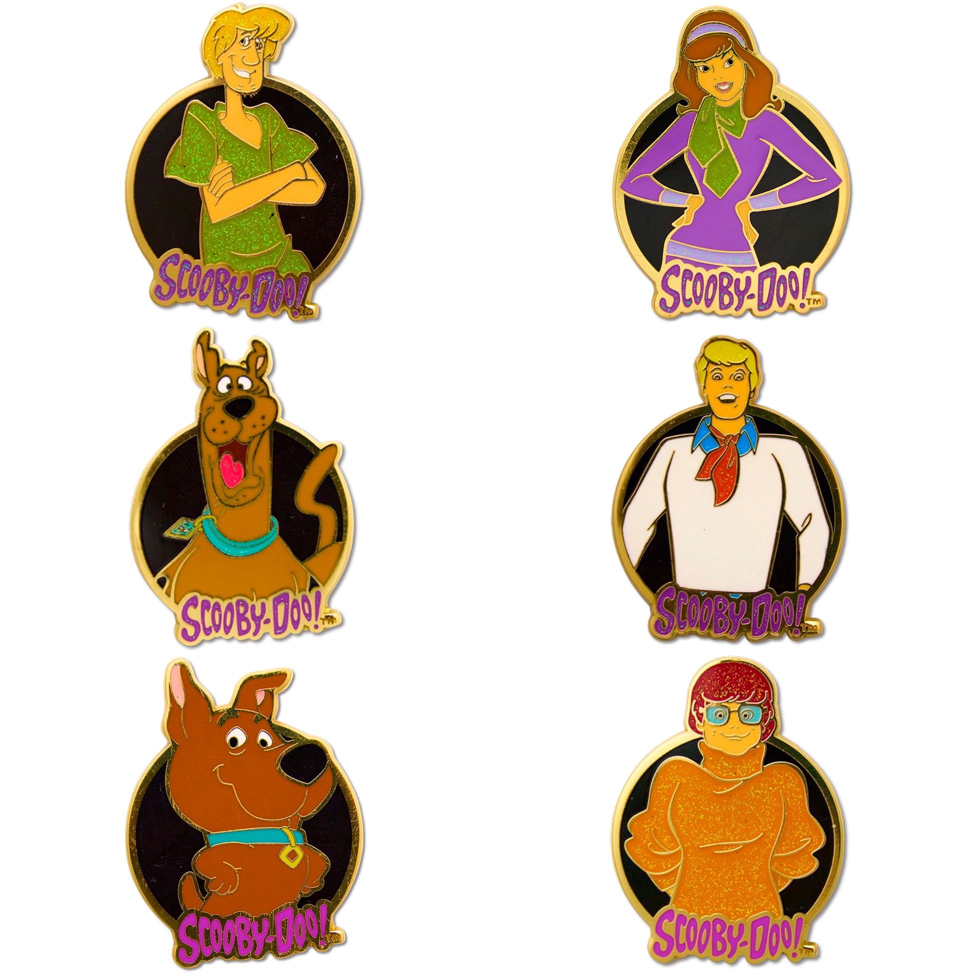 Scooby Doo Gang Mystery Enamel Pin Blind Box Series, Scooby, Shaggy, Velma, Daphne, Fred or Scrappy Blind Box Pins Scooby Doo