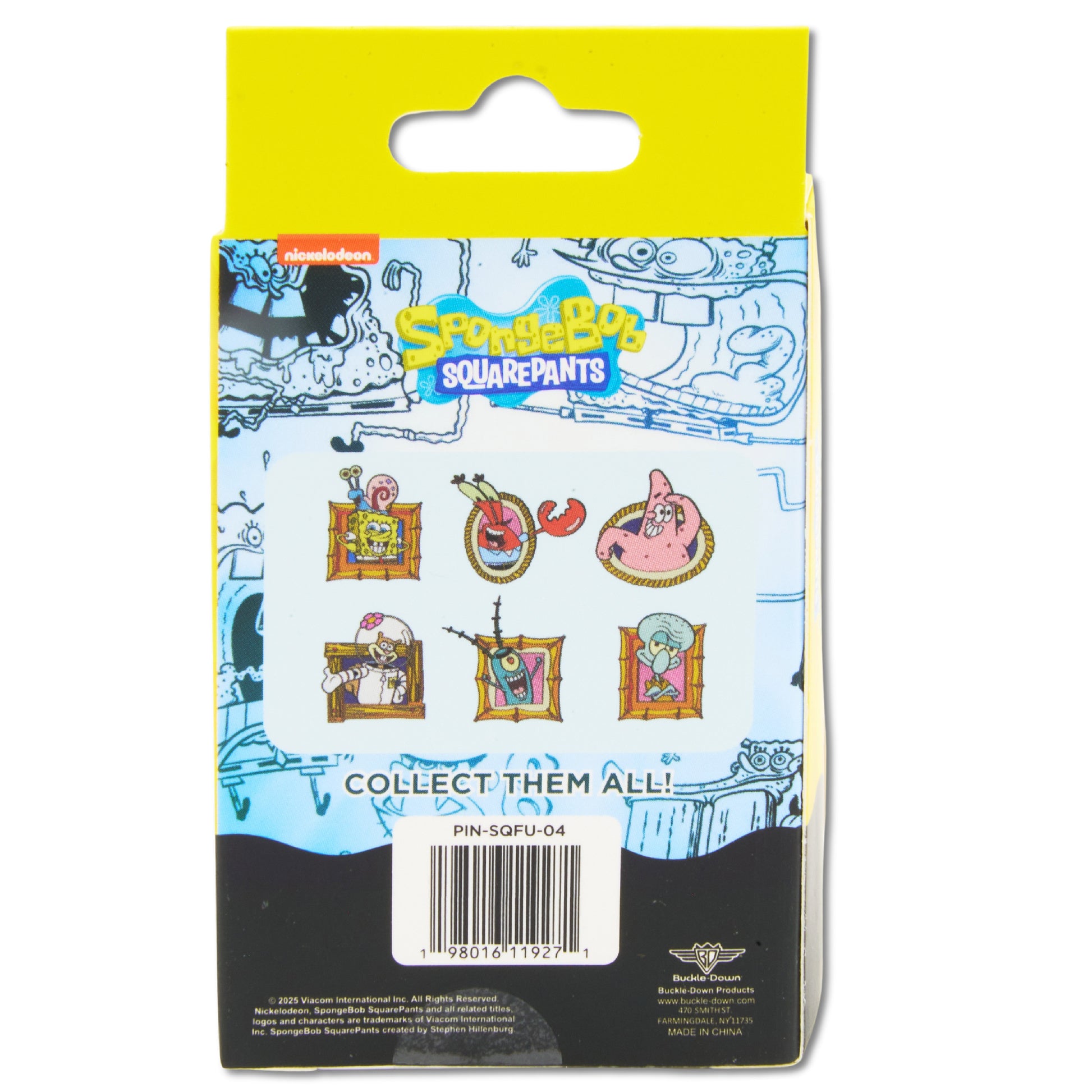 SpongeBob SquarePants Character Portraits Mystery Enamel Pin Blind Box Series, SpongeBob and Gary, Patrick, Squidward, Sandy, Mr Krabs, or Plankton Blind Box Pins SpongeBob SquarePants