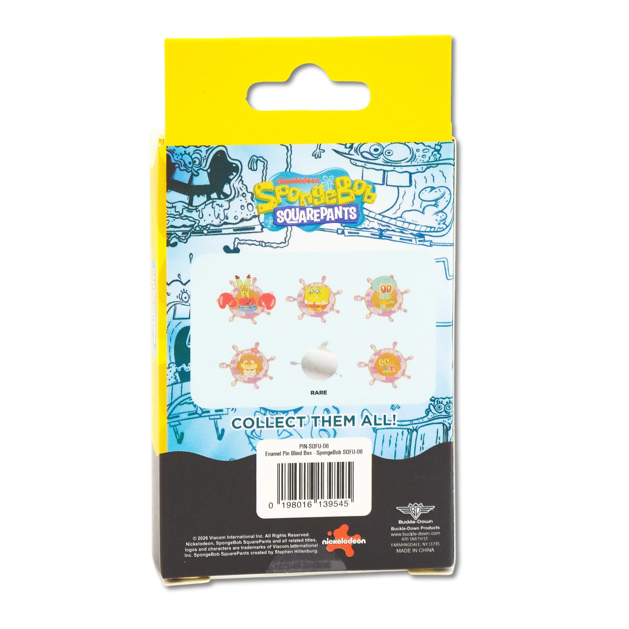 SpongeBob SquarePants Ship Wheel Mystery Enamel Pin Blind Box Series, SpongeBob, Gary, Patrick, Squidward, Sandy or Mr. Krabs