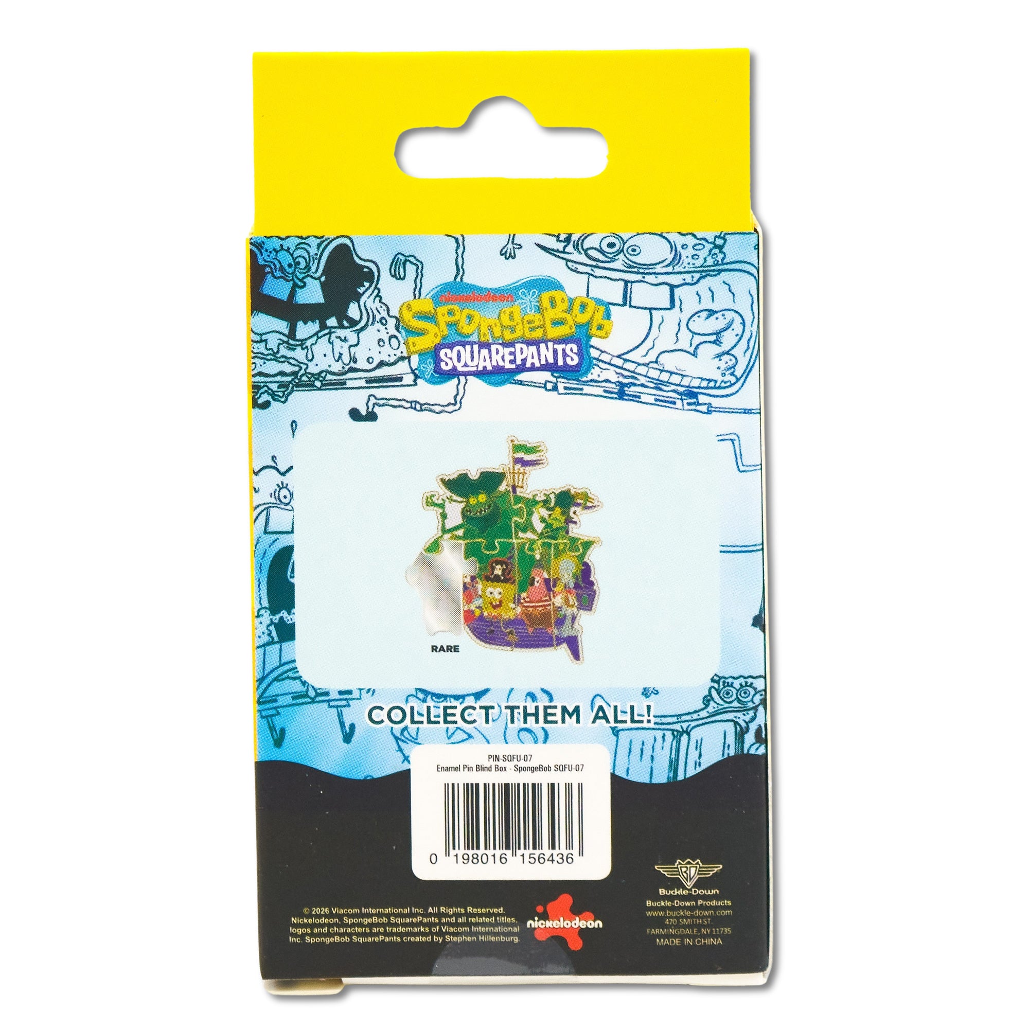 SpongeBob SquarePants Flying Dutchman Puzzle Mystery Enamel Pin Blind Box Series, SpongeBob, Patrick, Squidward, Mr. Krabs, Flying Dutchman, or Plankton