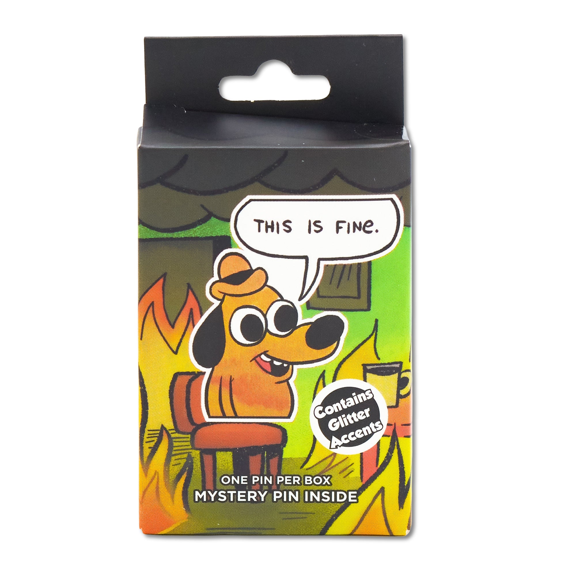 This is Fine Mystery Enamel Pin Blind Box Series, This is Fine, That's Okay, I'm Okay, Melting, Sitting, or Drinking Coffee