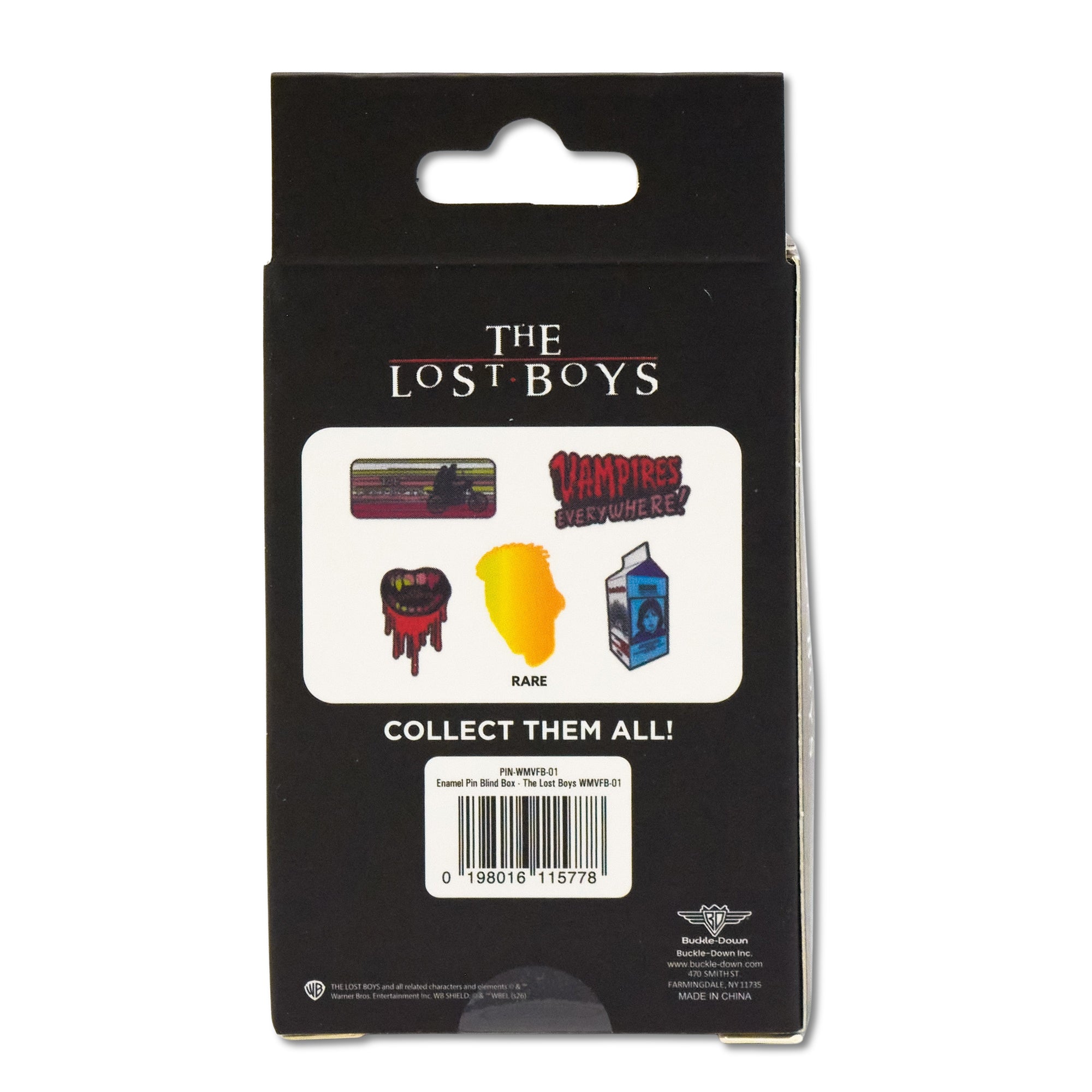 The Lost Boys Mystery Enamel Pin Blind Box Series, Vampires Everywhere, Teeth, Motorcycle Title Logo, Milk Carton, or David