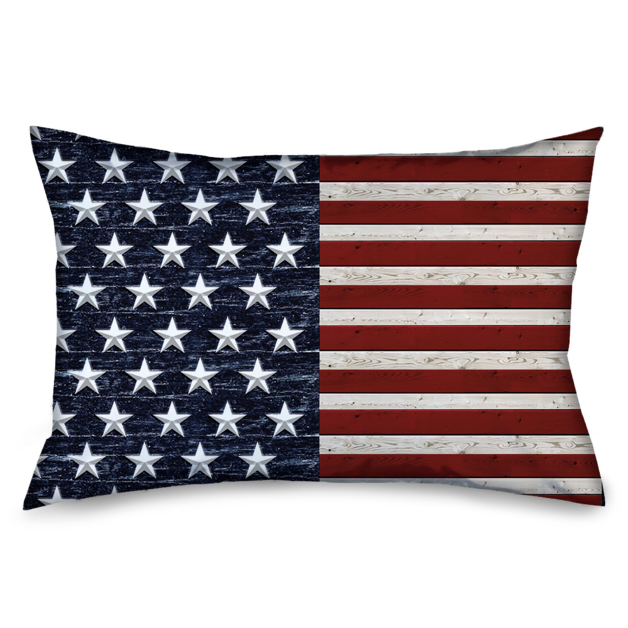 Pillowcase - STANDARD - Americana Rustic Stars & Stripes Pillow Cases Buckle-Down