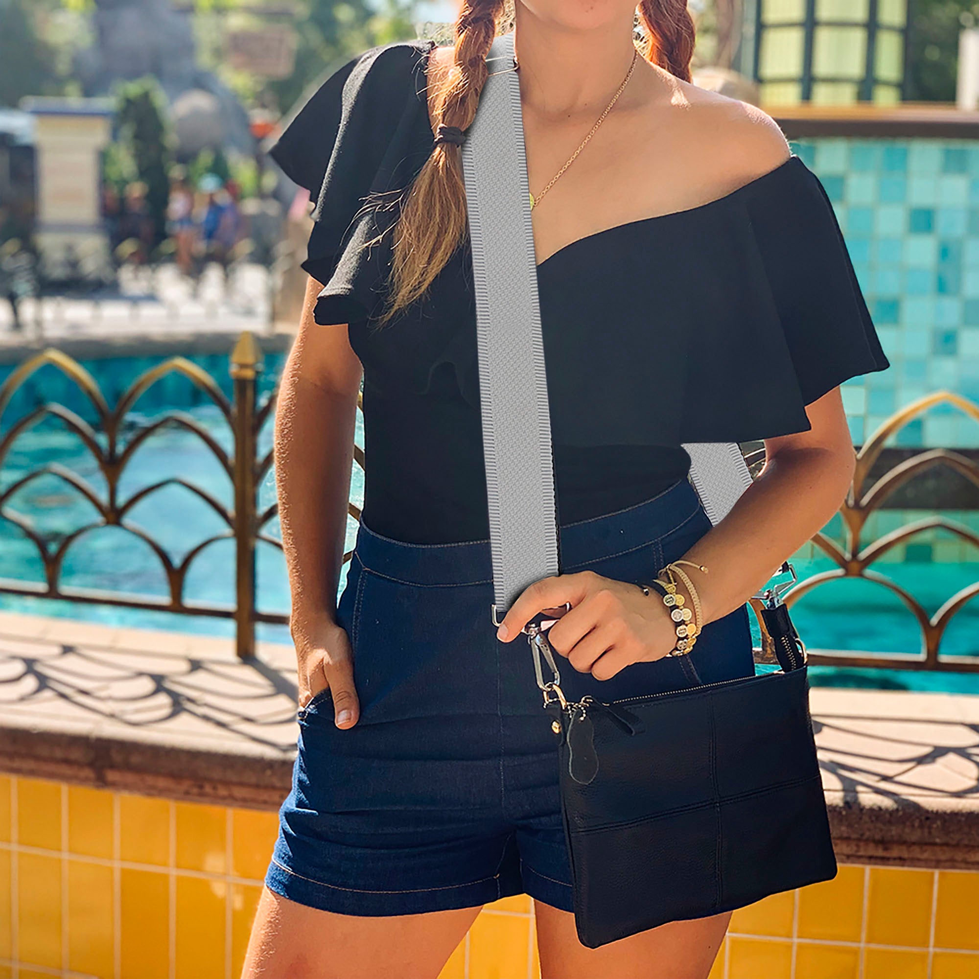 Purse Strap - Silver Purse Straps Buckle-Down