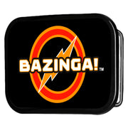 BAZINGA! Logo FCG Black - Chrome Rock Star Buckle Belt Buckles The Big Bang Theory