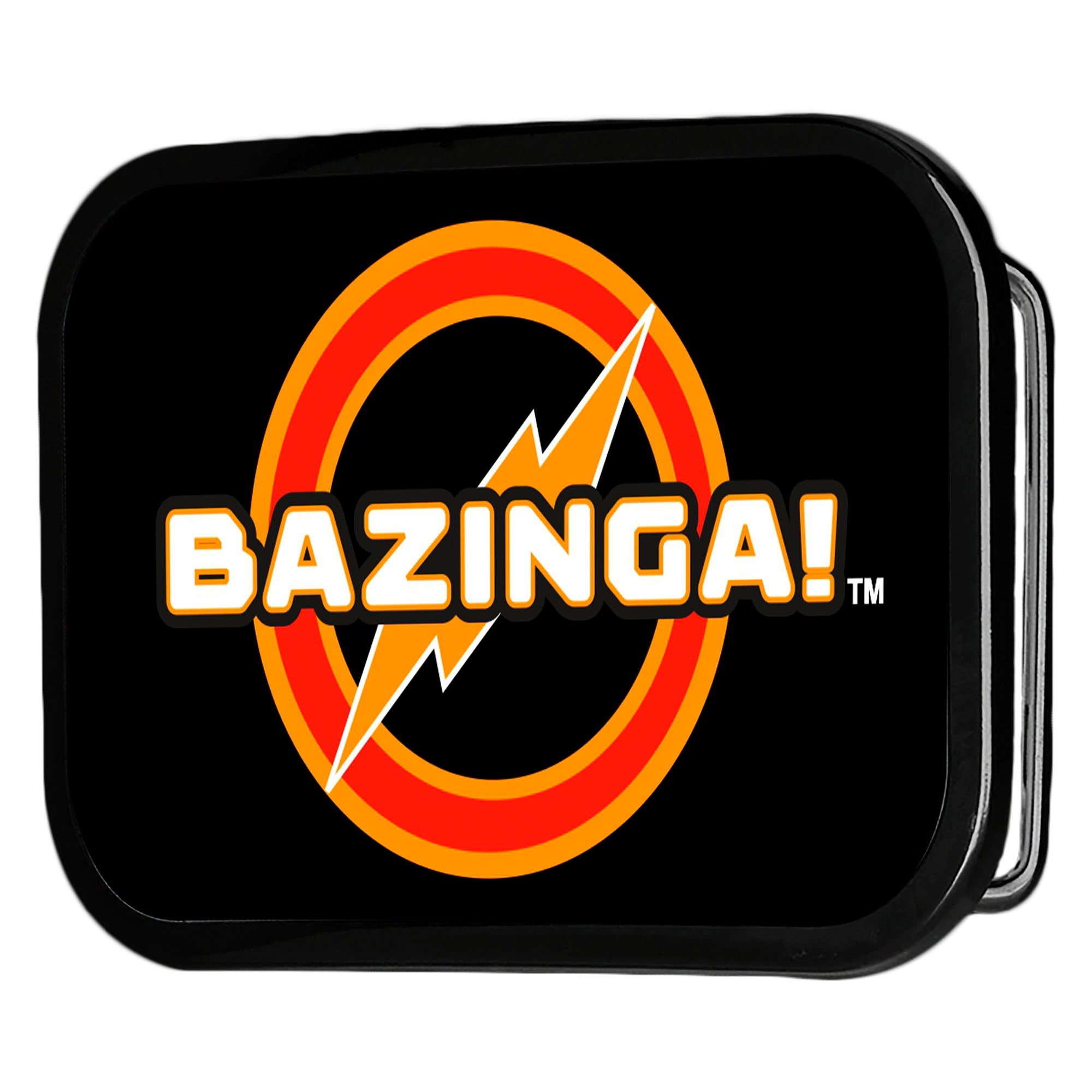 BAZINGA! Logo FCG Black - Chrome Rock Star Buckle Belt Buckles The Big Bang Theory