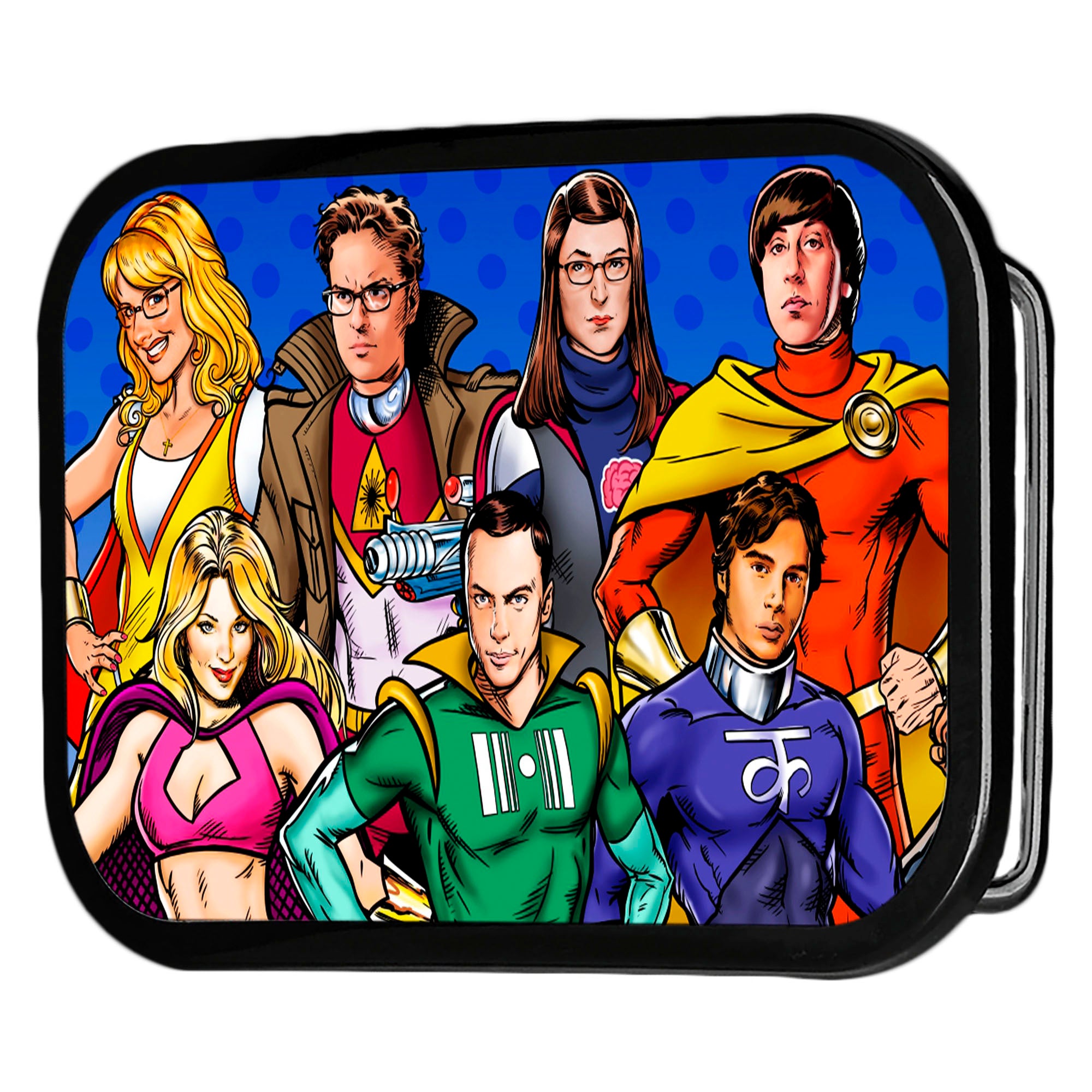 The Big Bang Theory Superhero Characters FCG - Black Rock Star Buckle Belt Buckles The Big Bang Theory