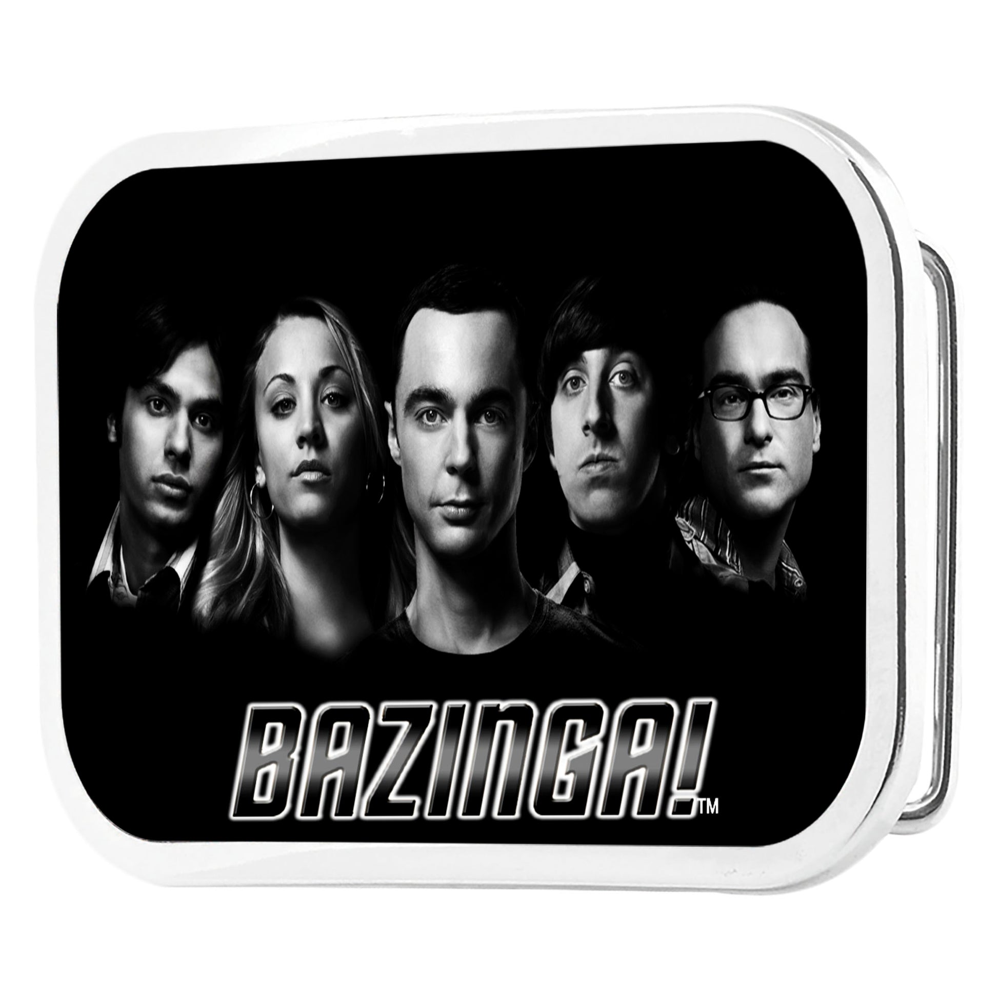 The Big Bang Theory Group/BAZINGA FCG Black/White - Black Rock Star Buckle Belt Buckles The Big Bang Theory
