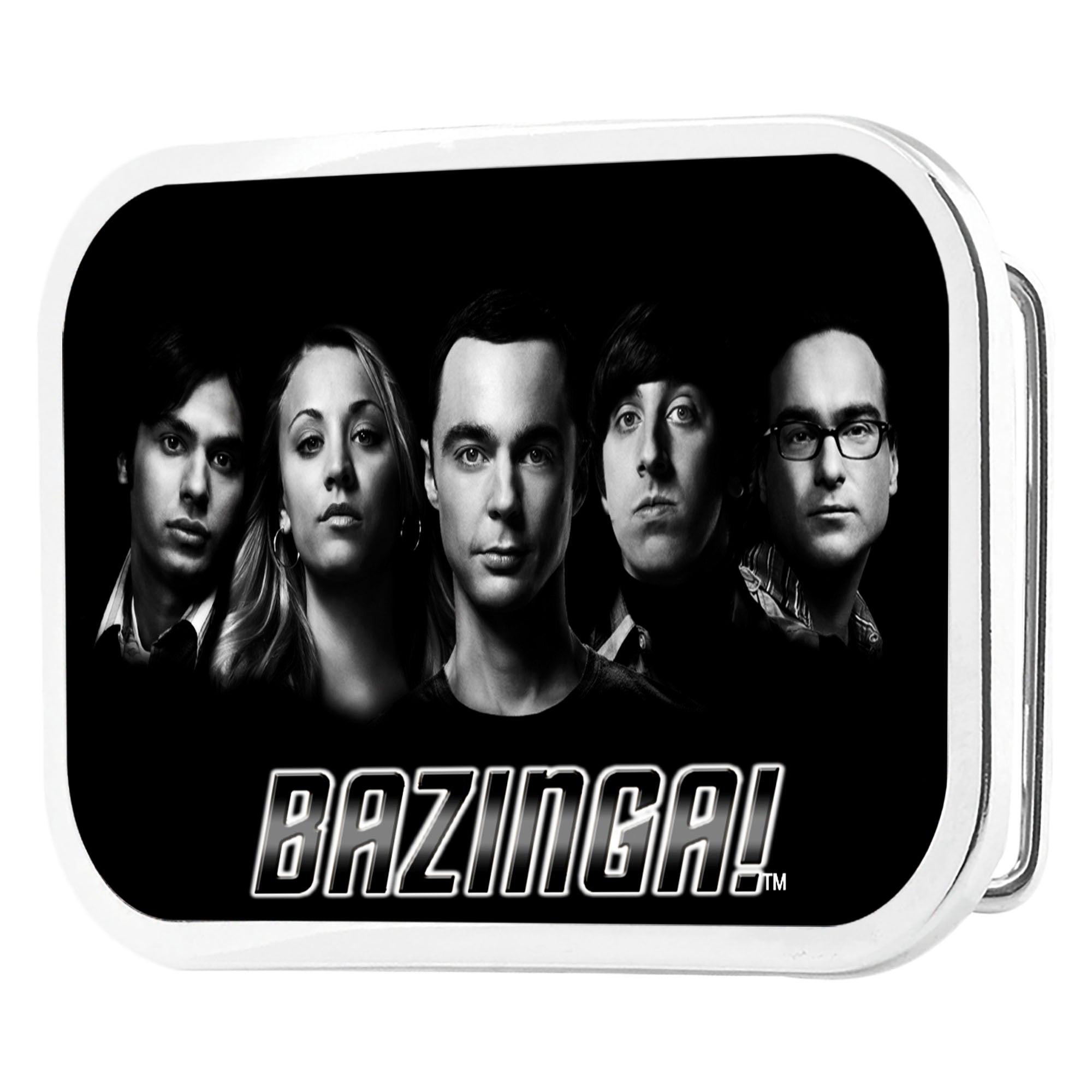 The Big Bang Theory Group/BAZINGA FCG Black/White - Black Rock Star Buckle Belt Buckles The Big Bang Theory