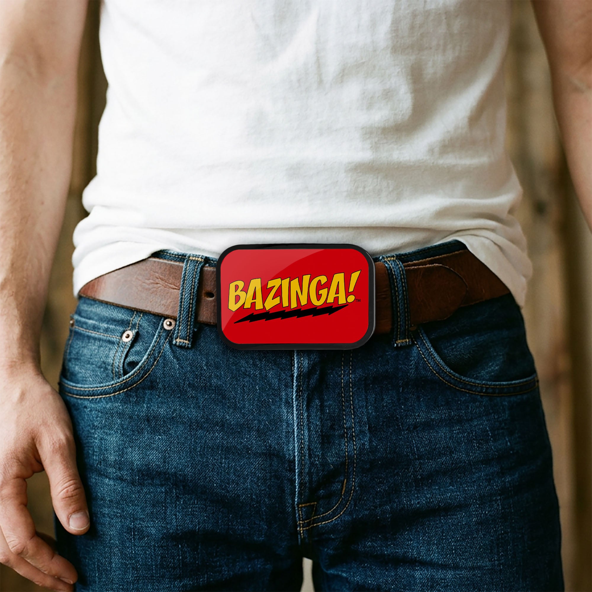 BAZINGA! FCG Red Gold Black - Chrome Rock Star Buckle