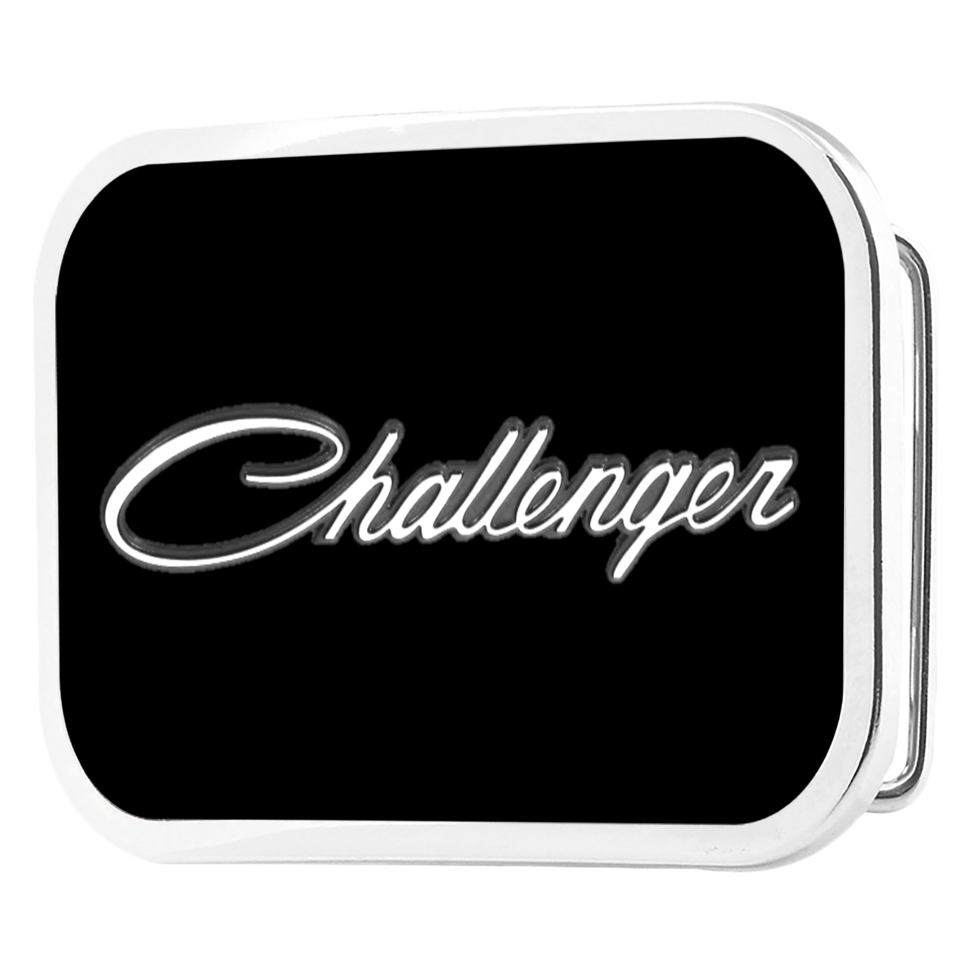 CHALLENGER Script Framed FCG Black/White/Gray - Chrome Rock Star Buckle Belt Buckles Dodge