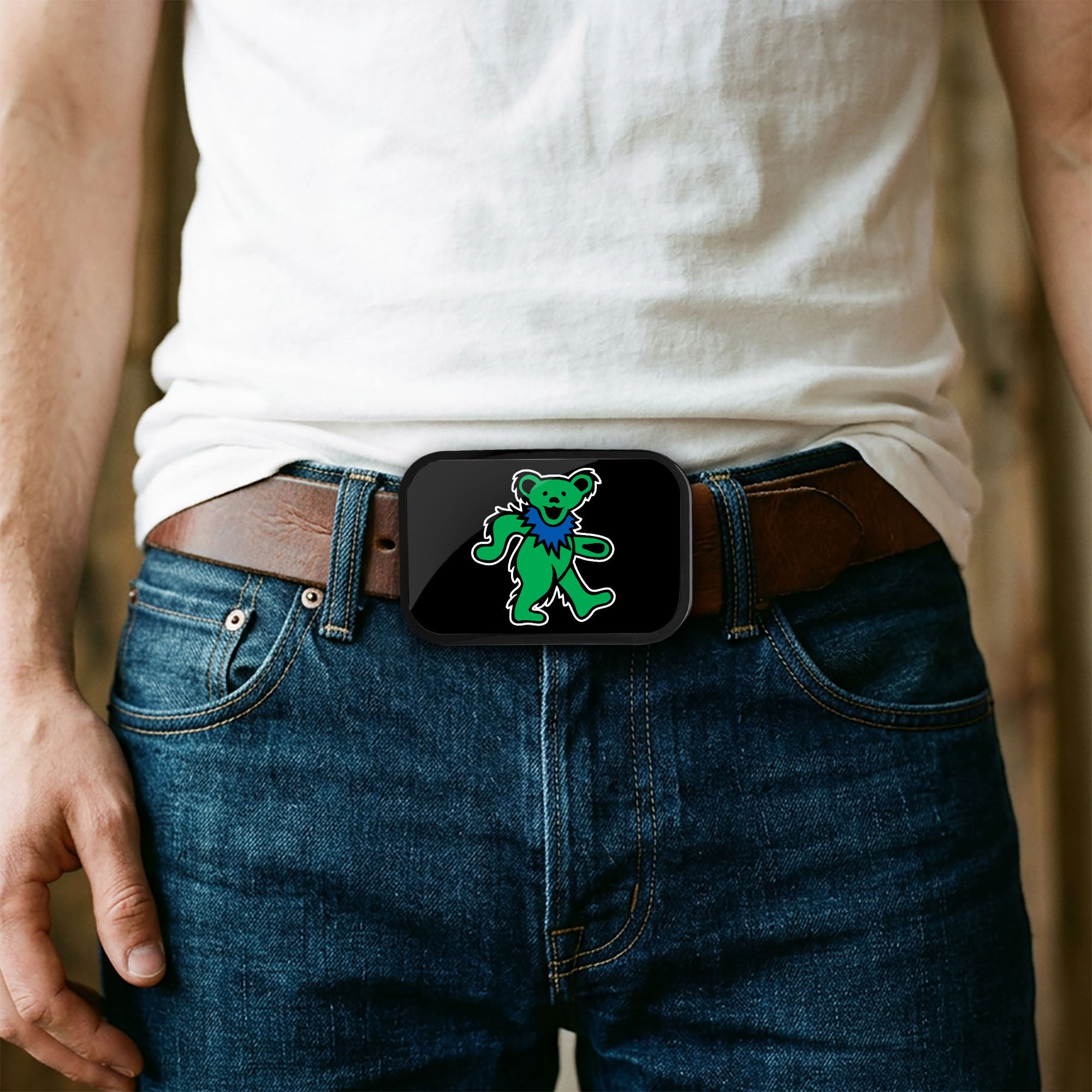 Dancing Bear FCG Black/Green - Black Rock Star Buckle