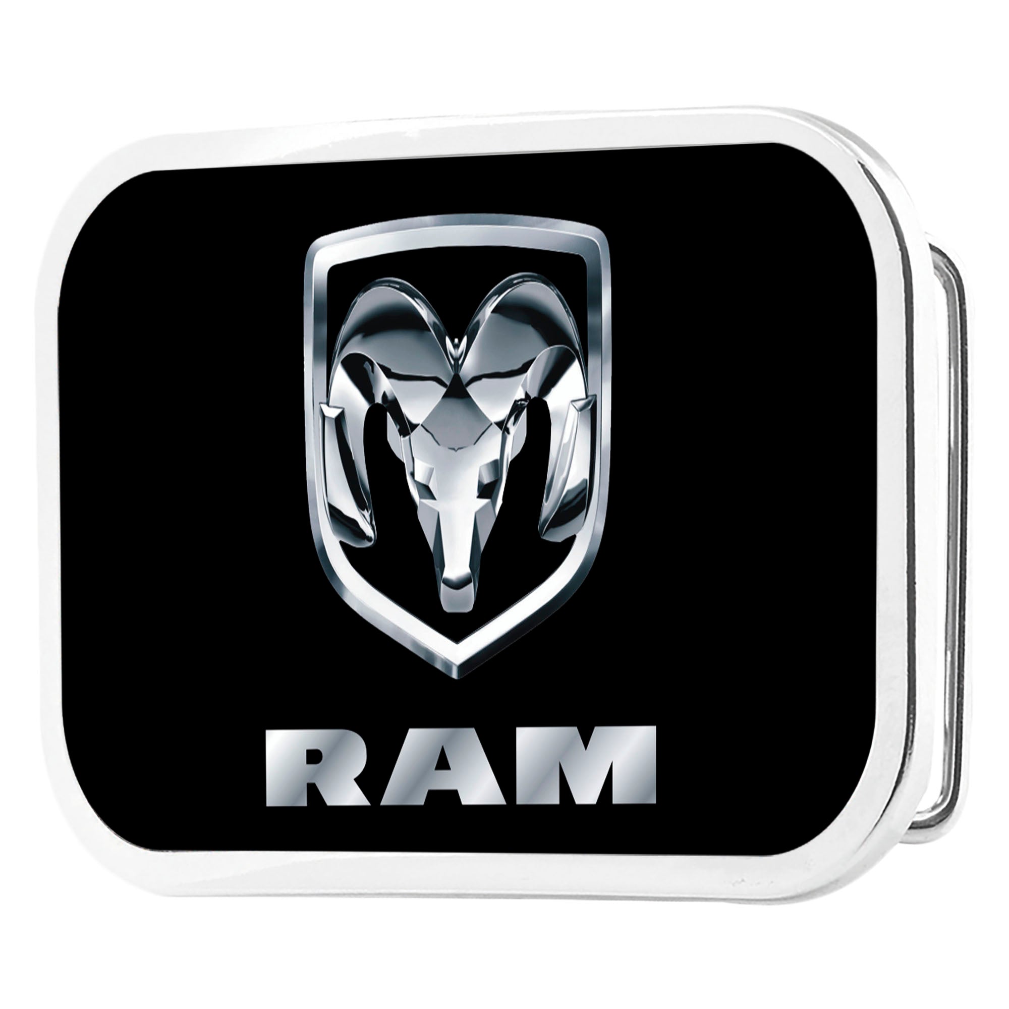 Ram Framed FCG Black Silver - Chrome Rock Star Buckle Belt Buckles Ram