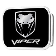 Dodge Viper Framed FCG Black Silver - Chrome Rock Star Buckle Belt Buckles Dodge