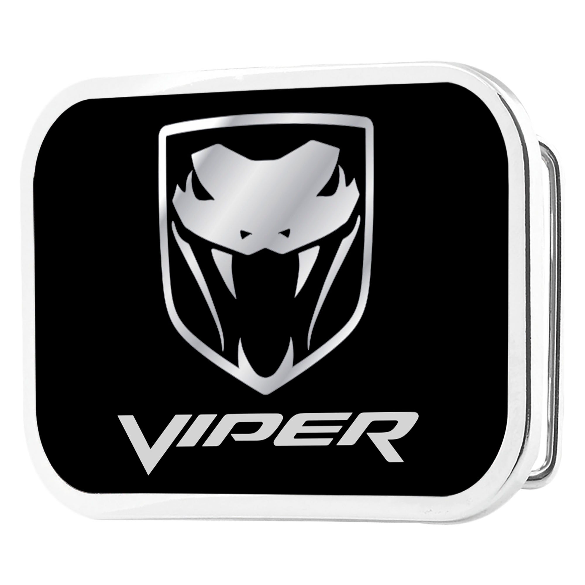 Dodge Viper Framed FCG Black Silver - Chrome Rock Star Buckle Belt Buckles Dodge