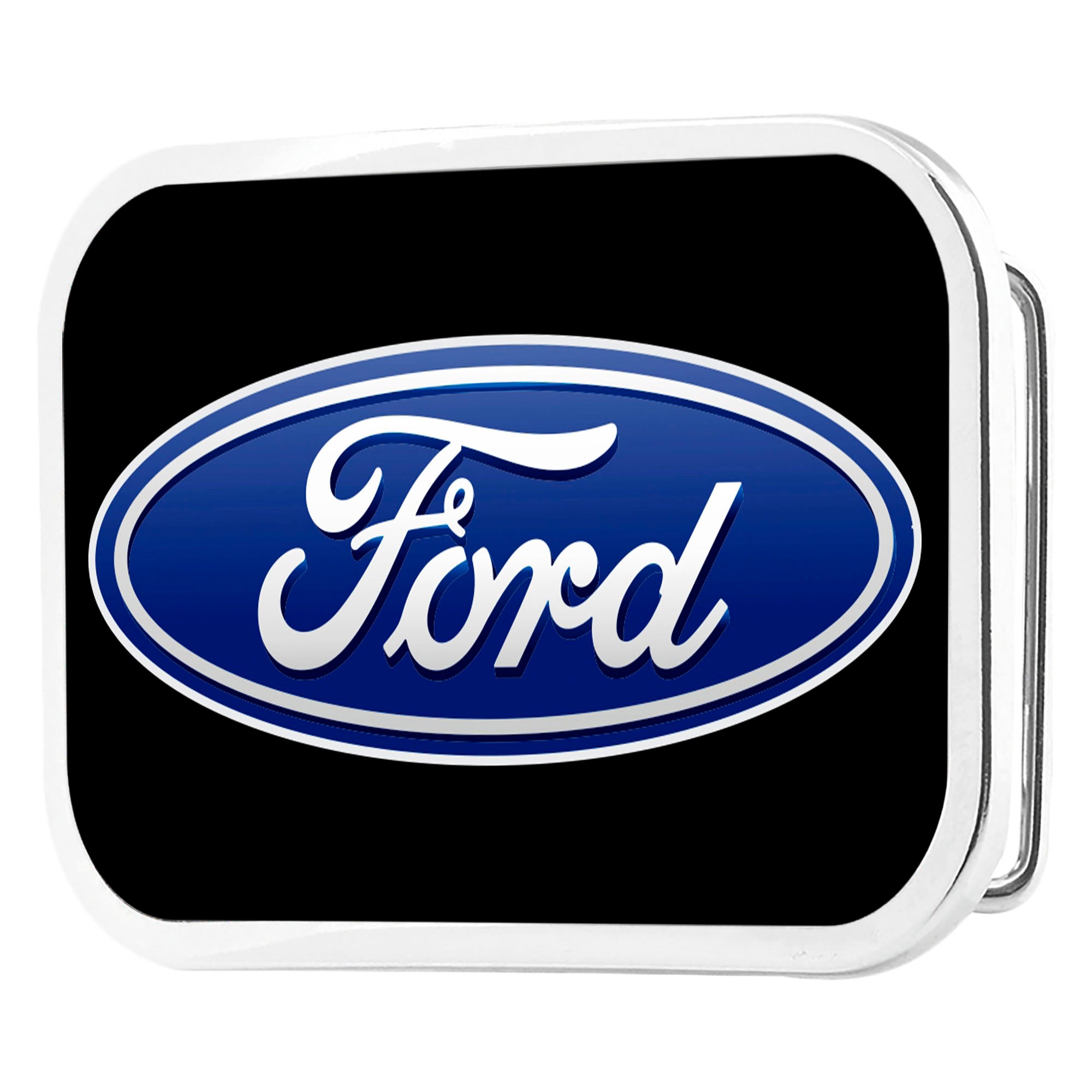 Ford Oval Framed FCG Black - Chrome Rock Star Buckle Belt Buckles Ford