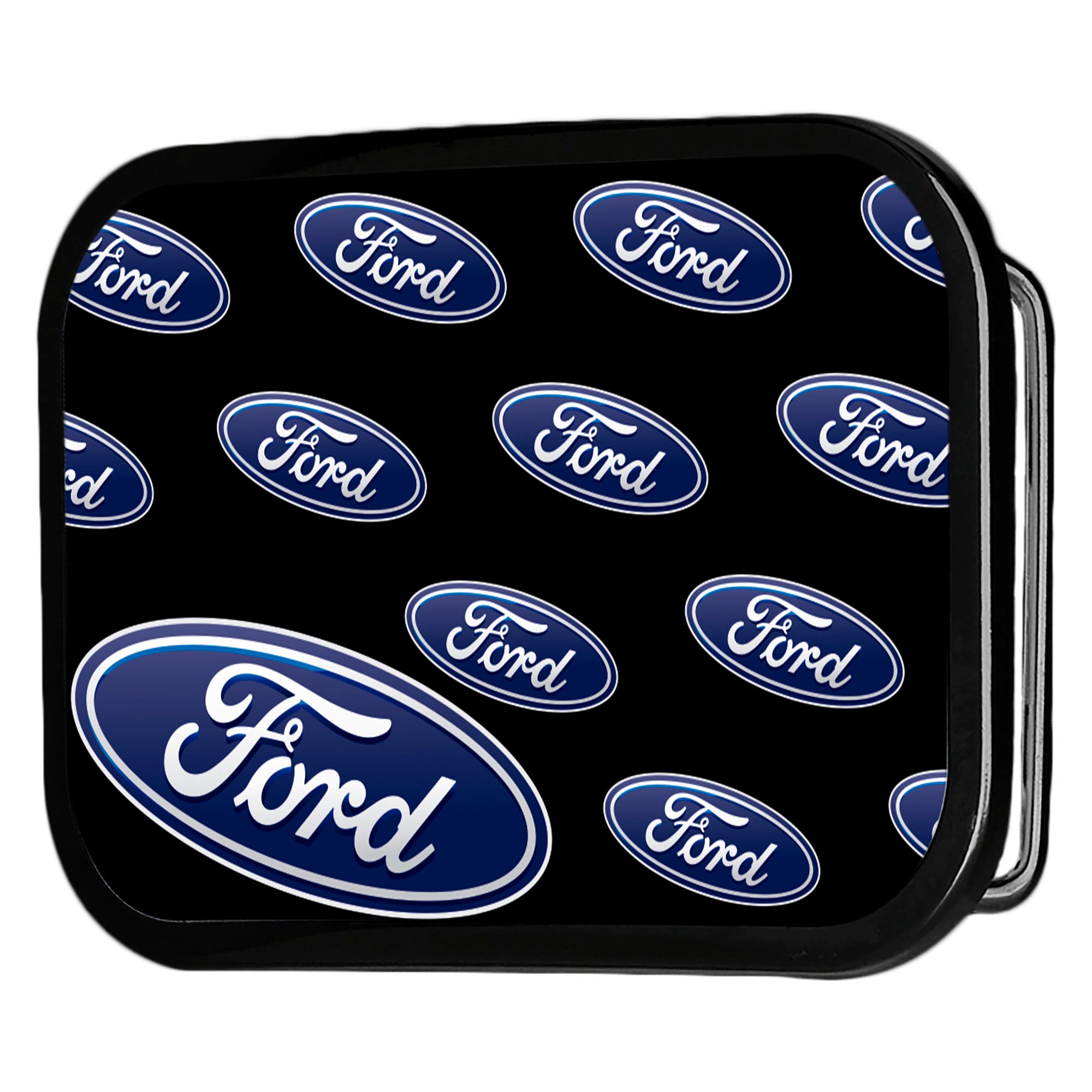 Ford Oval Repeat Framed FCG Black - Black Rock Star Buckle Belt Buckles Ford