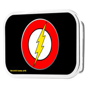 Flash Logo Framed FCG Black - Black Rock Star Buckle Belt Buckles DC Comics