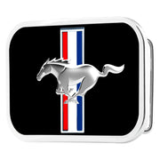 Ford Mustang Framed FCG Black - Chrome Rock Star Buckle Belt Buckles Ford
