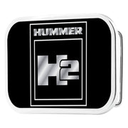 H2 Framed FCG Black/Silver - Chrome Rock Star Buckle Belt Buckles GM General Motors