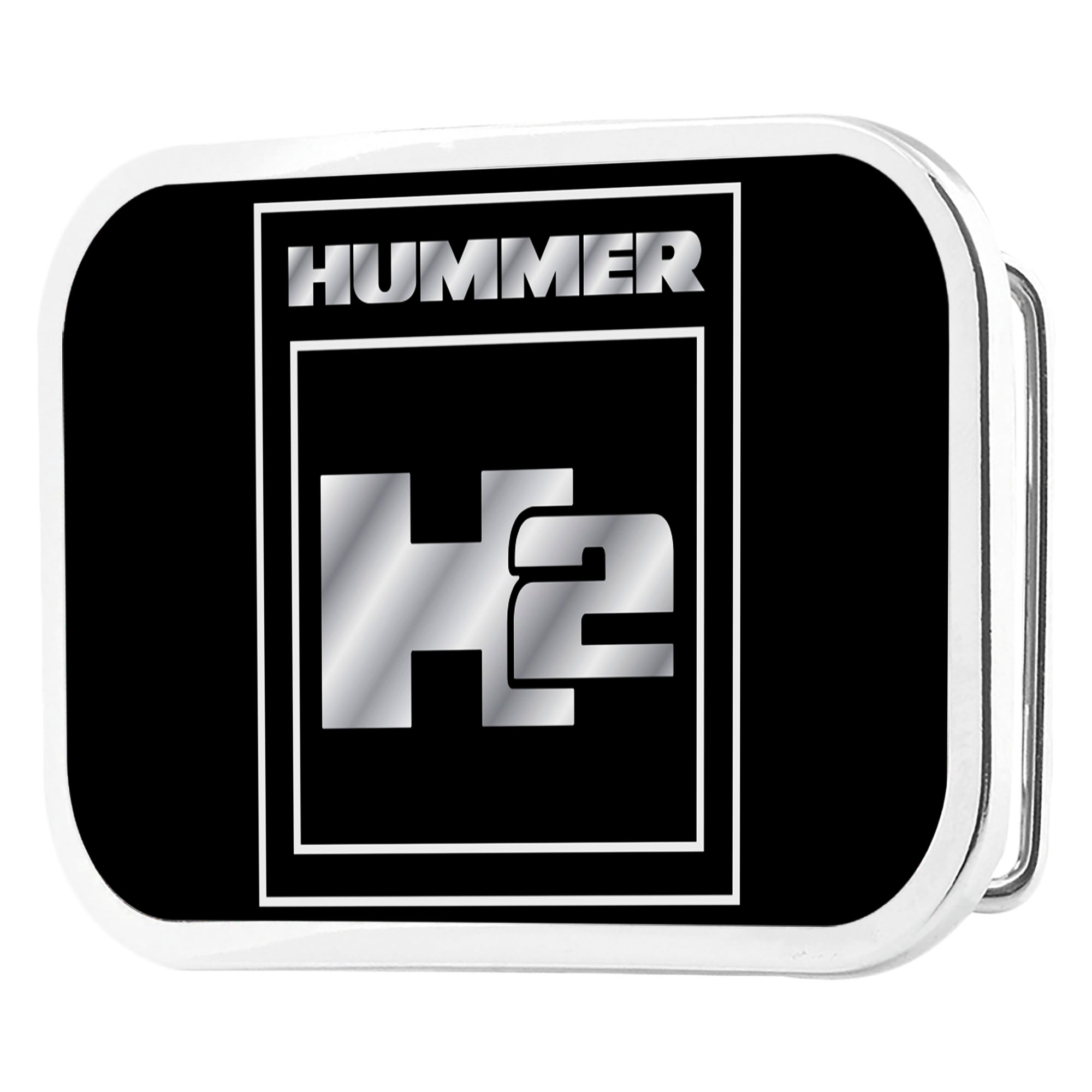 H2 Framed FCG Black/Silver - Chrome Rock Star Buckle Belt Buckles GM General Motors