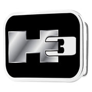 H3 Framed FCG Black/Silver - Chrome Rock Star Buckle Belt Buckles GM General Motors