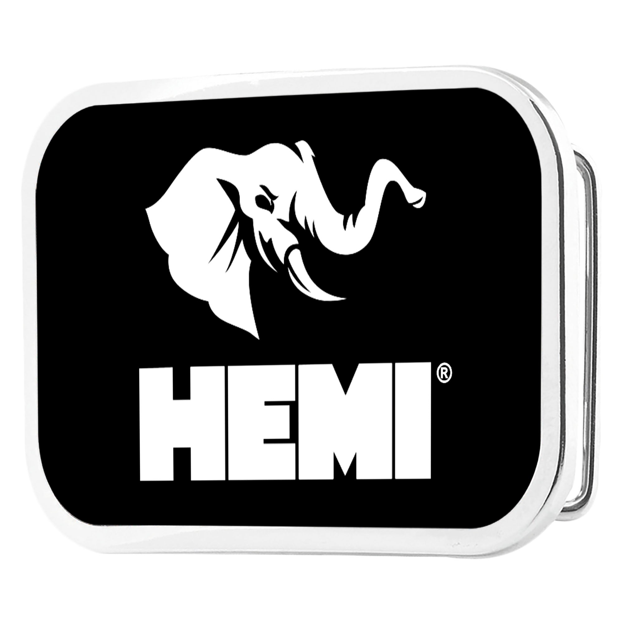 HEMI Elephant Logo FCG Black White - Chrome Rock Star Buckle Belt Buckles Hemi