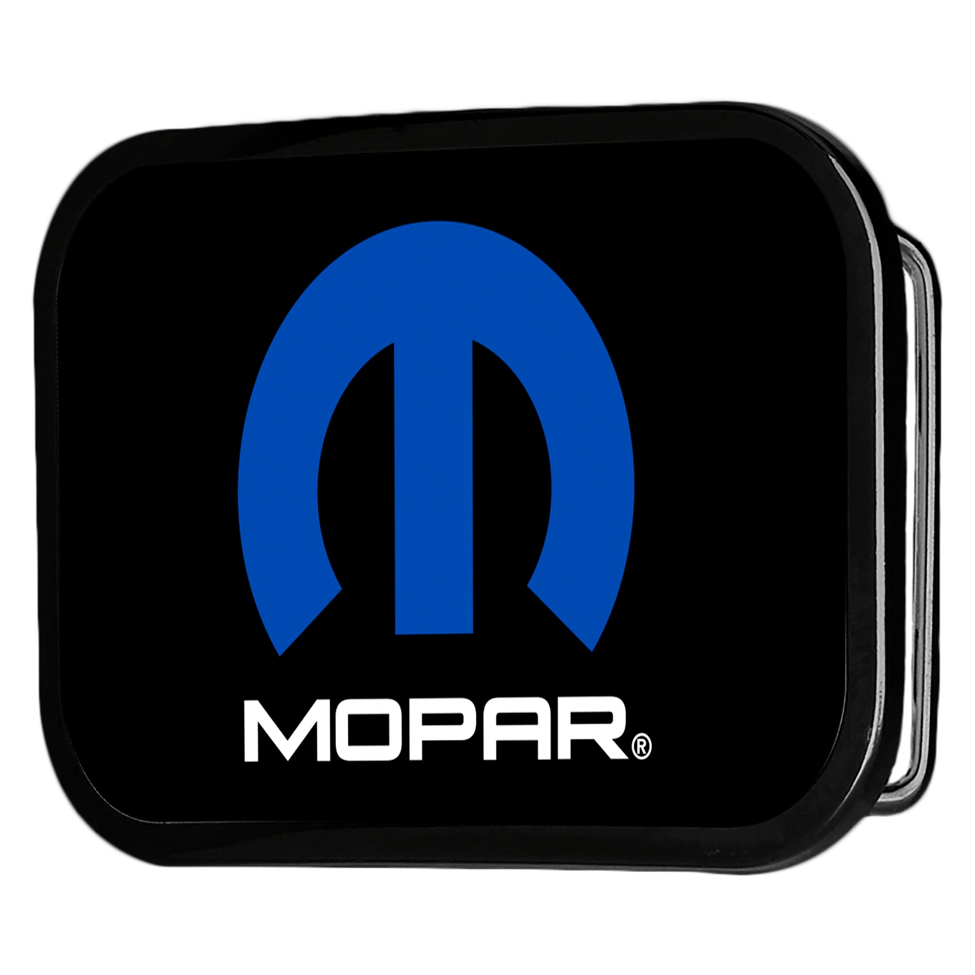 MOPAR Logo Framed FCG Black Blue White - Chrome Rock Star Buckle Belt Buckles Mopar