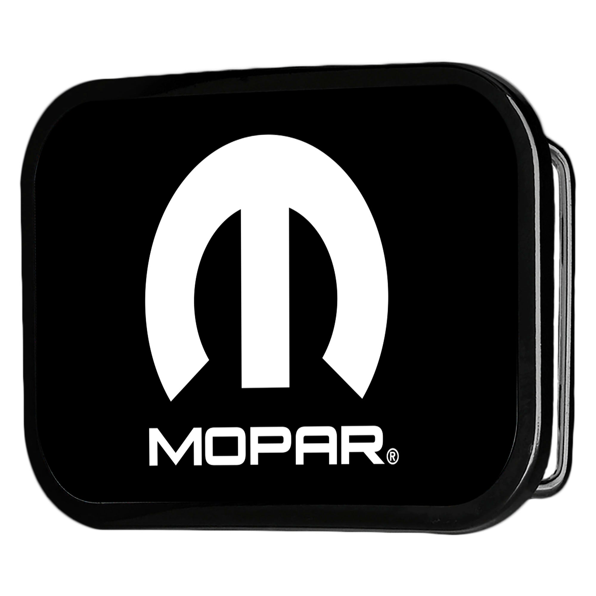 MOPAR Logo FCG Black White - Black Rock Star Buckle Belt Buckles Mopar