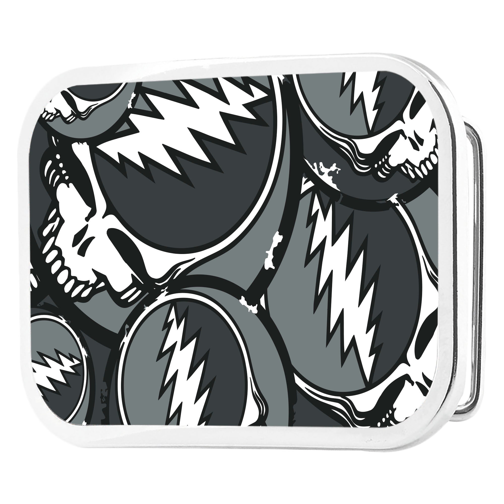 Steal Your Face Stacked FCG Gray - Matte Rock Star Buckle